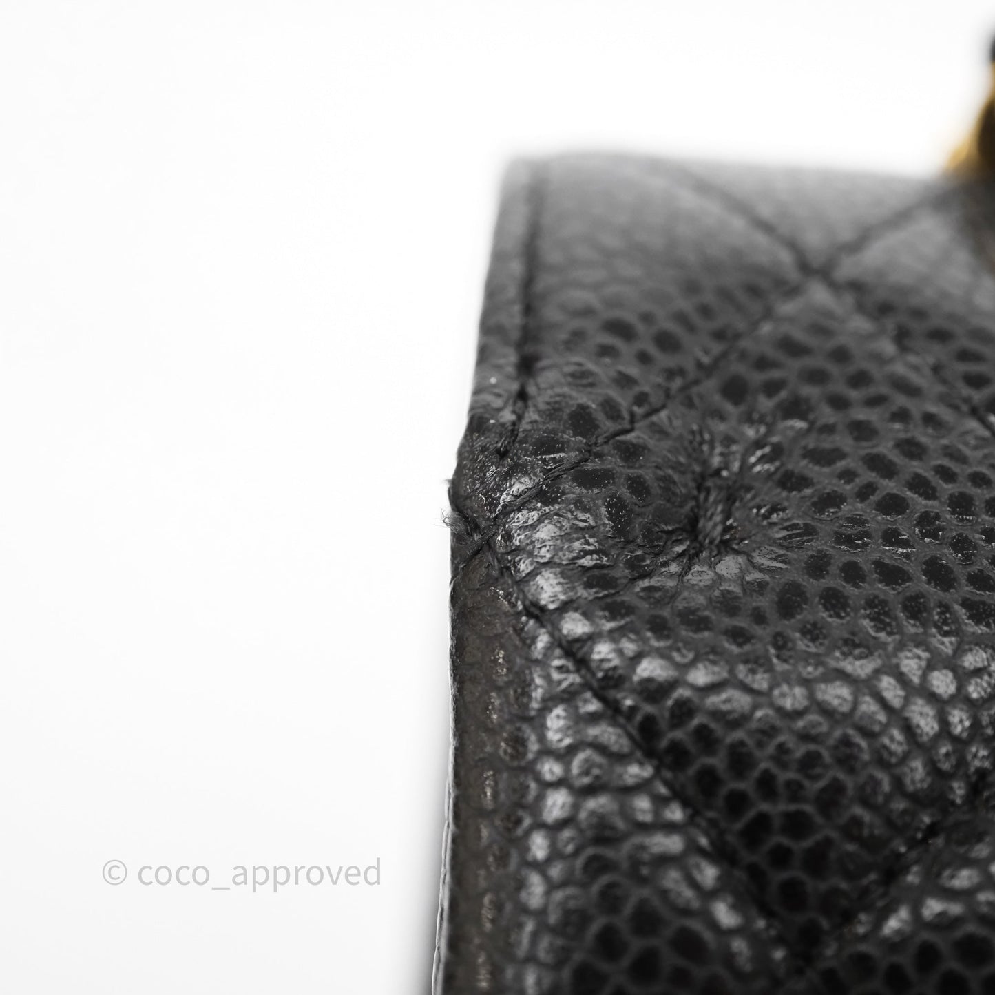 Chanel Classic M/L Medium Double Flap Black Caviar Gold Hardware
