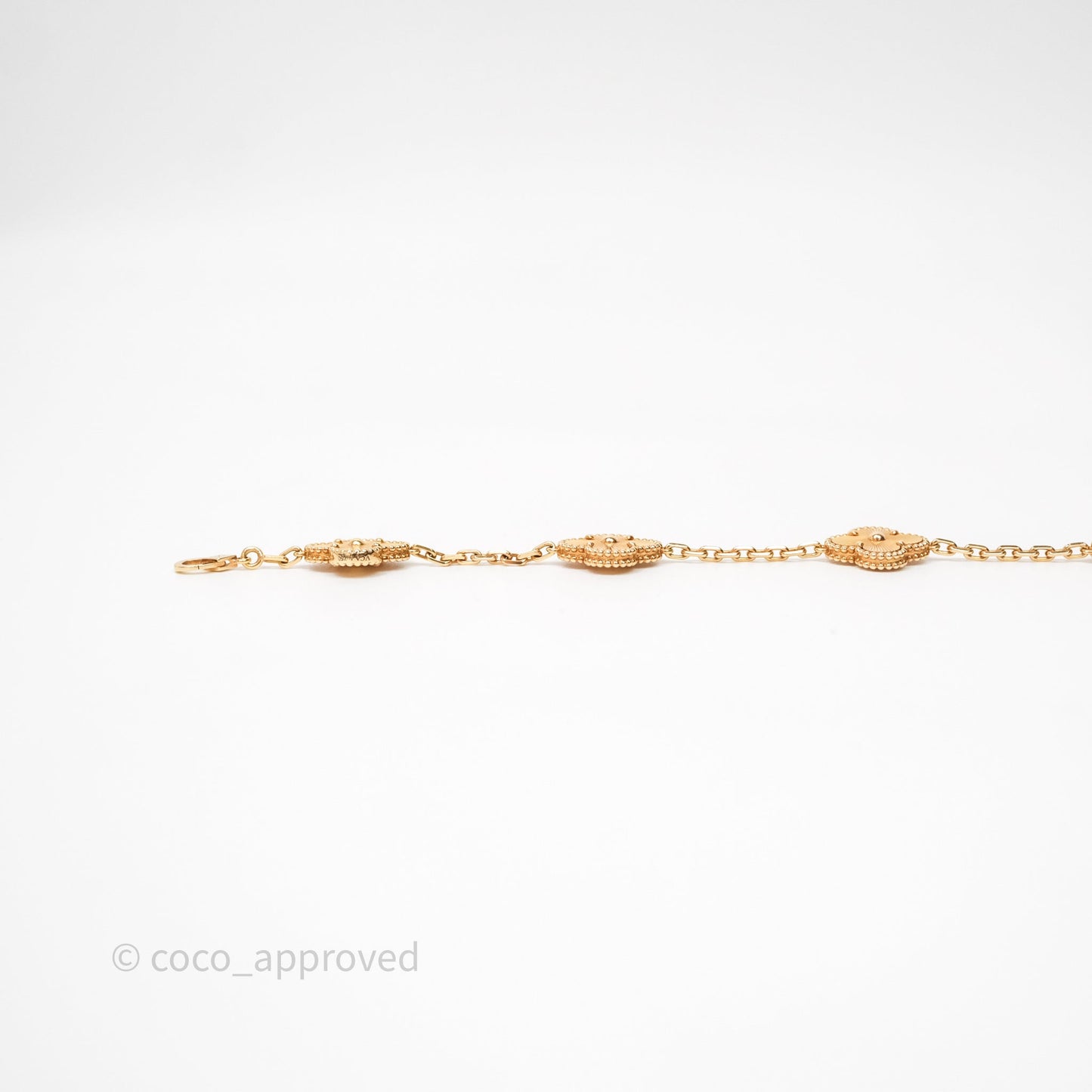Van Cleef & Arpels Vintage Alhambra 5 Motifs Yellow Gold Bracelet