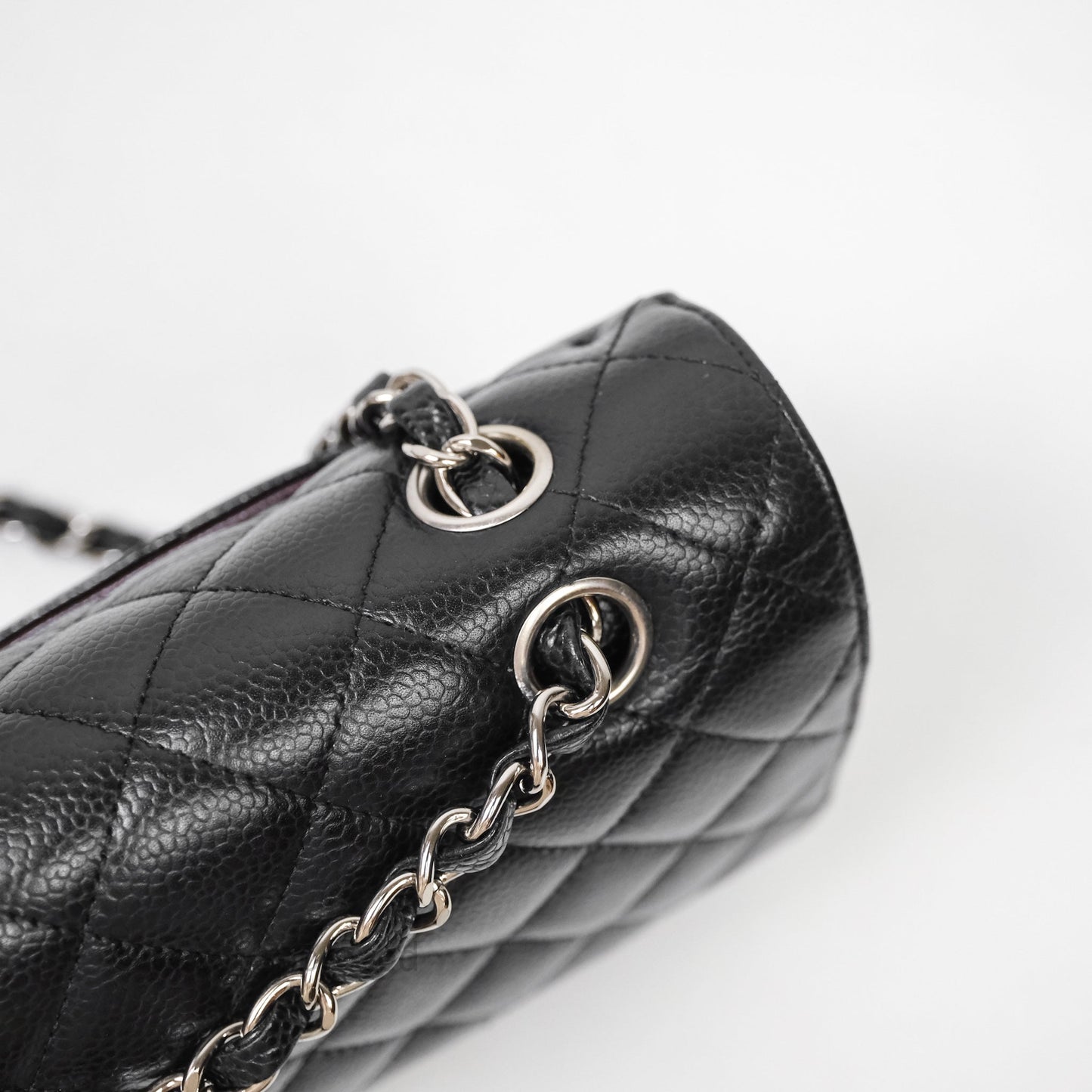 Chanel Classic M/L Medium Flap Quilted Black Caviar Silver Hardware