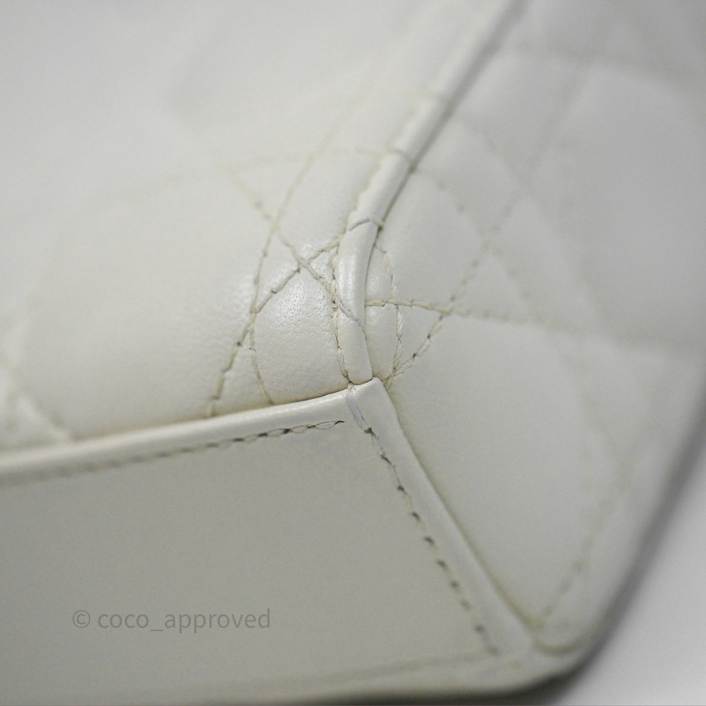 Dior Small Lady D-Joy Bag Ivory White Lambskin Cannage Gold Hardware
