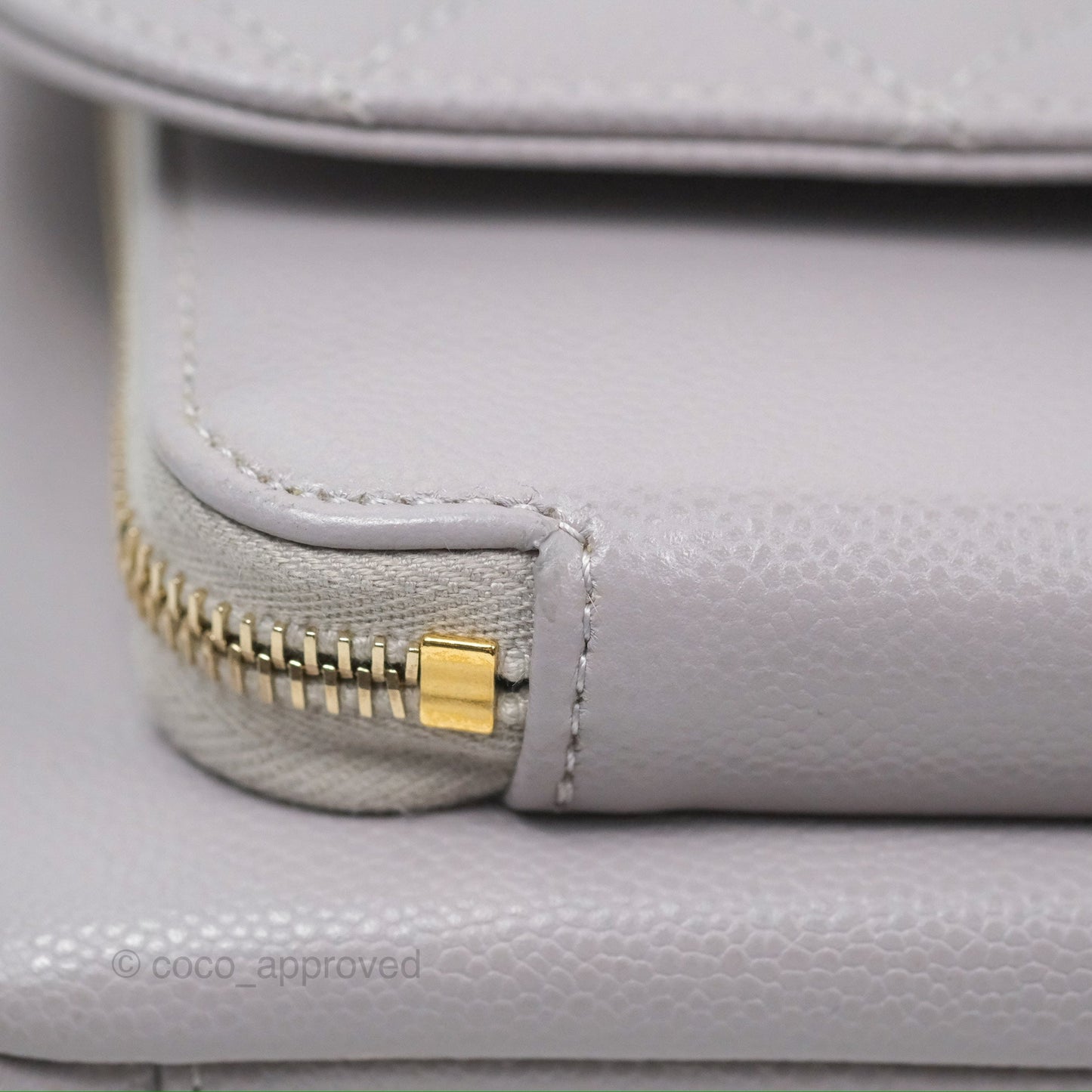 Chanel Quilted Medium Business Affinity Flap Grey Caviar Light Gold Hardware