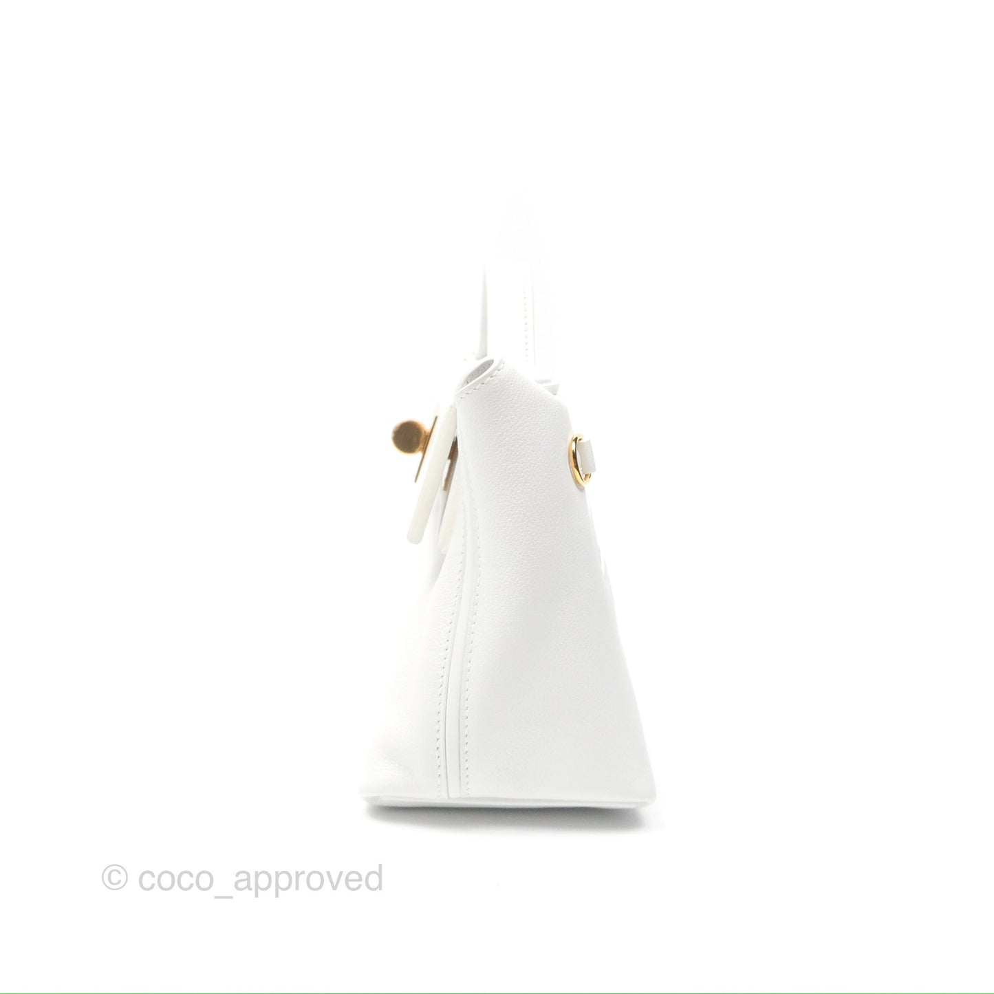 Hermès 24/24 21 Mini New White Evercolor/ Swift Gold Hardware