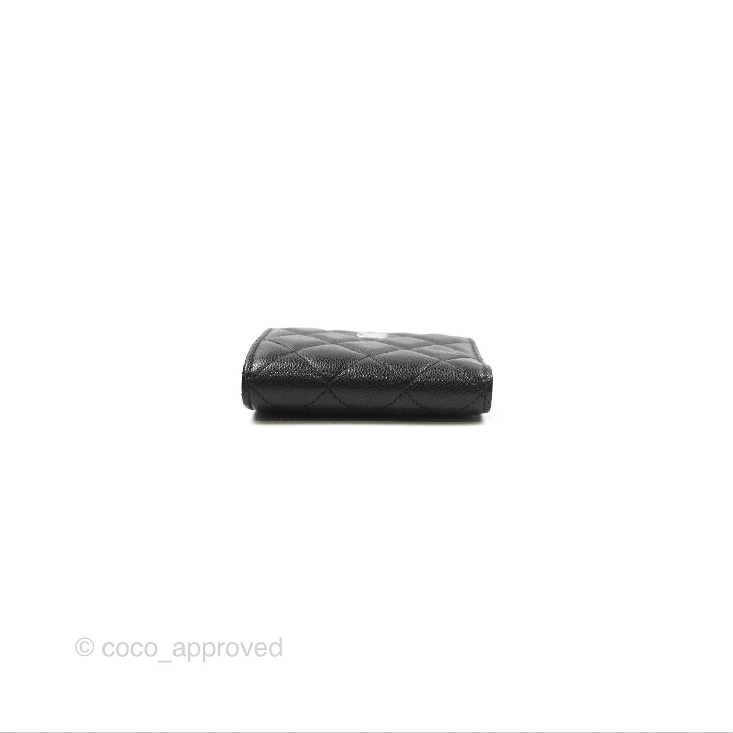 Chanel Compact Wallet Black Caviar Gold Hardware 23A