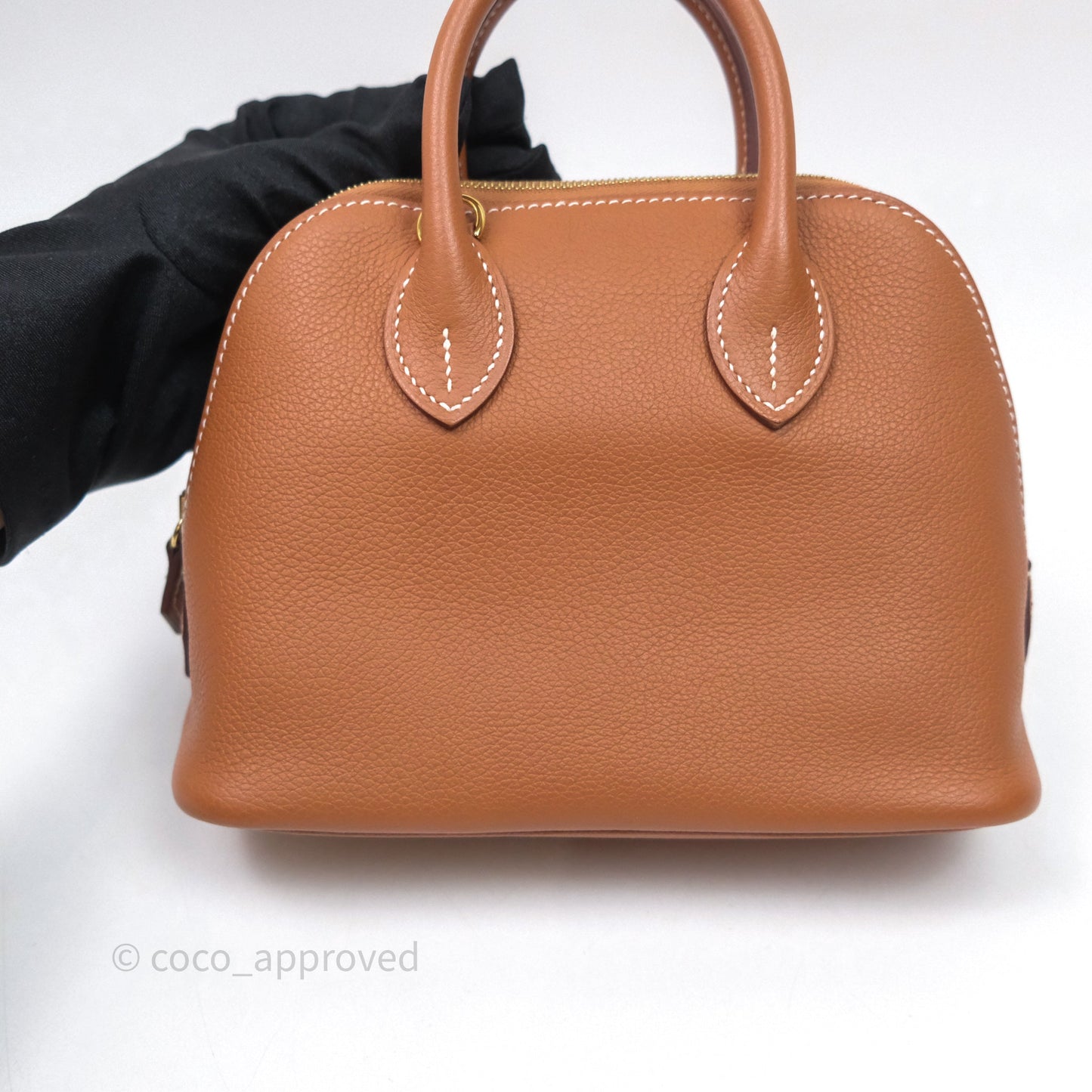 Hermès Bolide Mini 1923 Gold Evercolor Gold Hardware