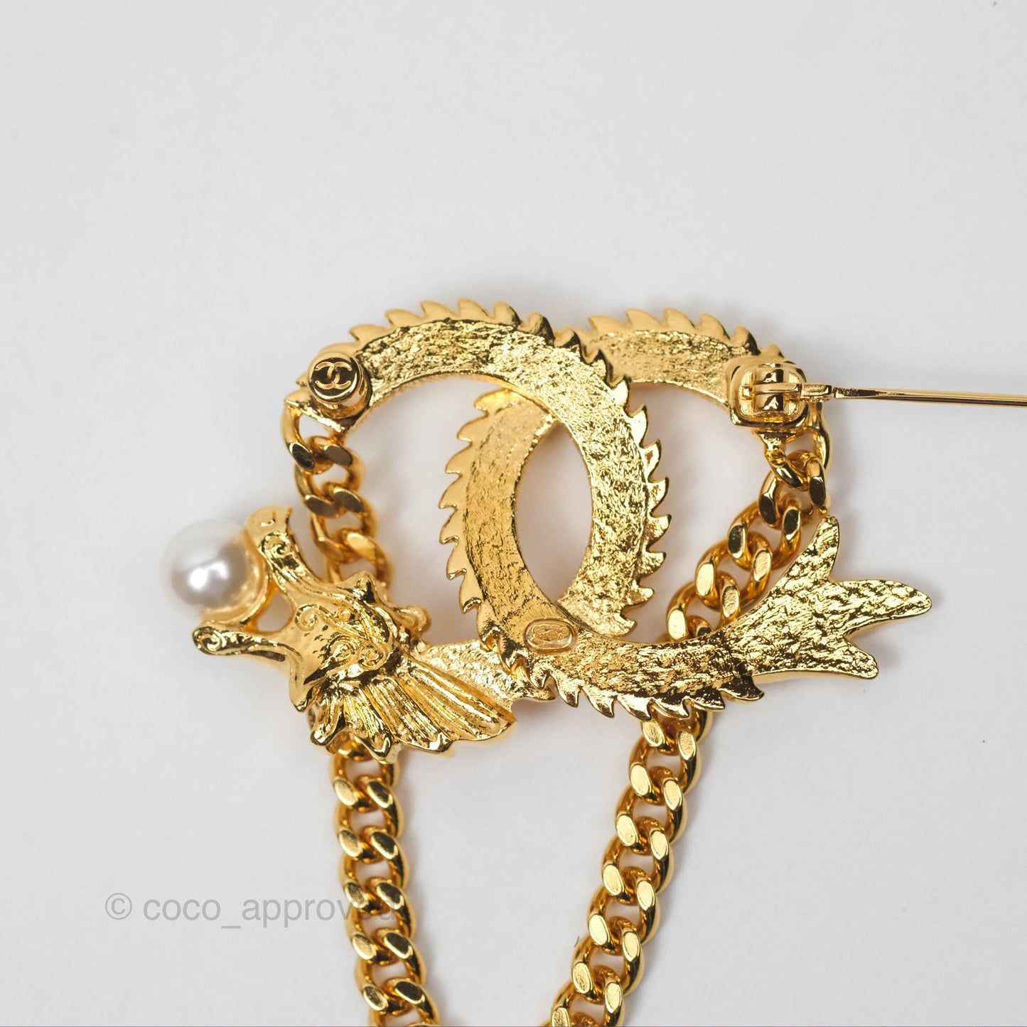 Chanel CC Dragon Chinese New Year Edition Brooch Gold Tone 24C