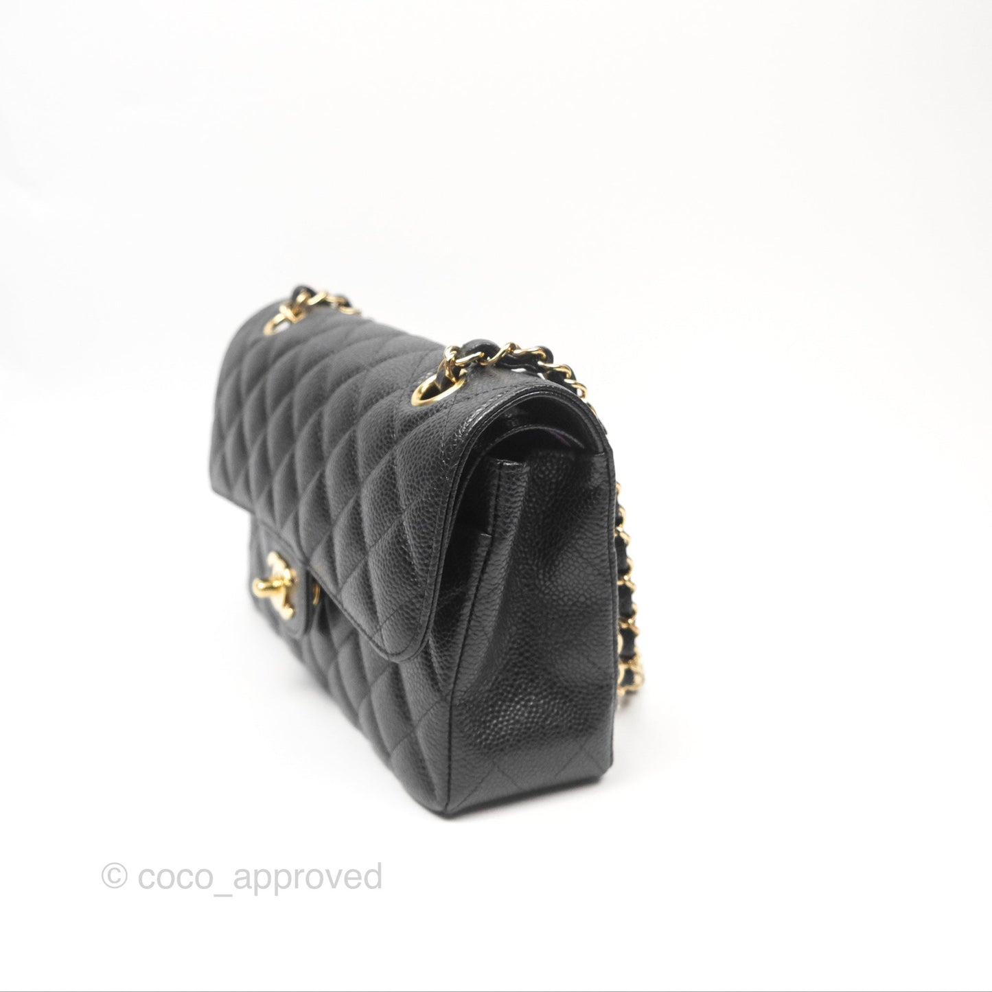 Chanel Small Classic Flap Quilted Black Caviar Gold Hardware