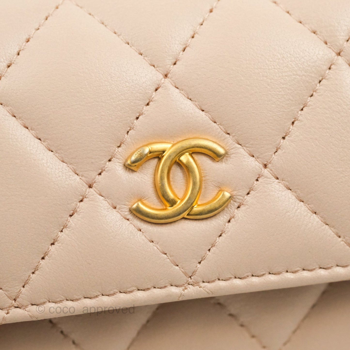 Chanel Mini Pearl Crush Clutch With Chain Belt Rose Clair Pink Lambskin Aged Gold Hardware