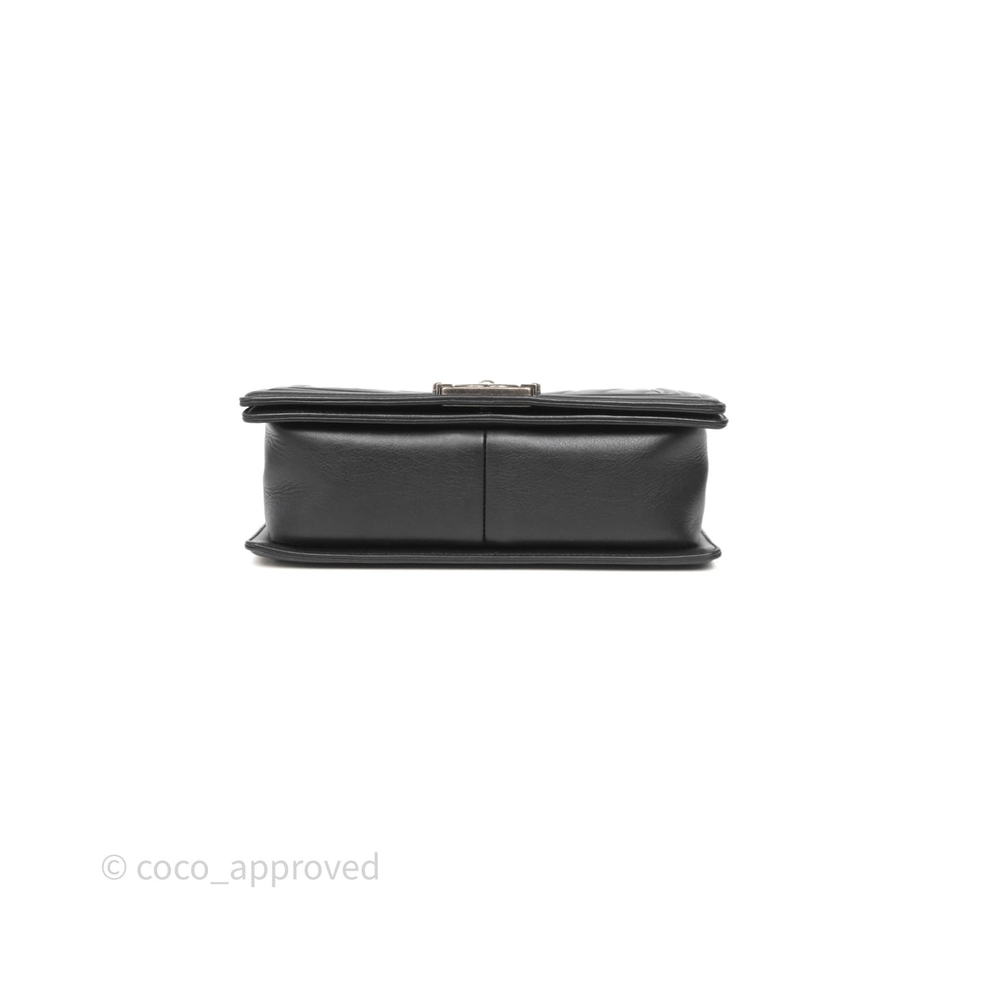 Chanel Quilted Medium Boy Black Lambskin Ruthenium Hardware