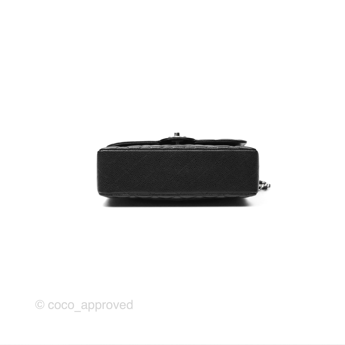 Chanel Small Classic Flap Quilted Black Caviar Silver Hardware