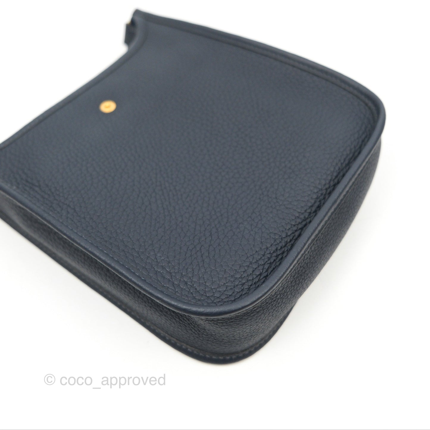 Hermès Mini Evelyne 16 Bleu Nuit 2Z/ Blue Saphir 73 Clemence Gold Hardware