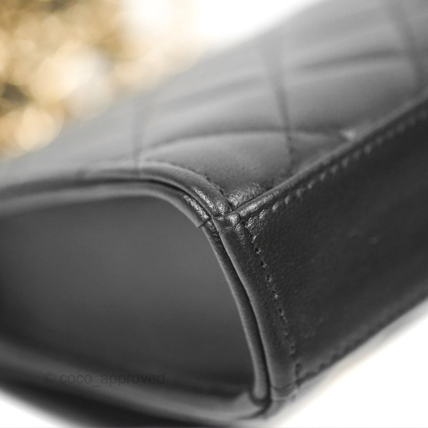 Chanel Mini Quilted Clutch With Chain Black Lambskin Gold Hardware