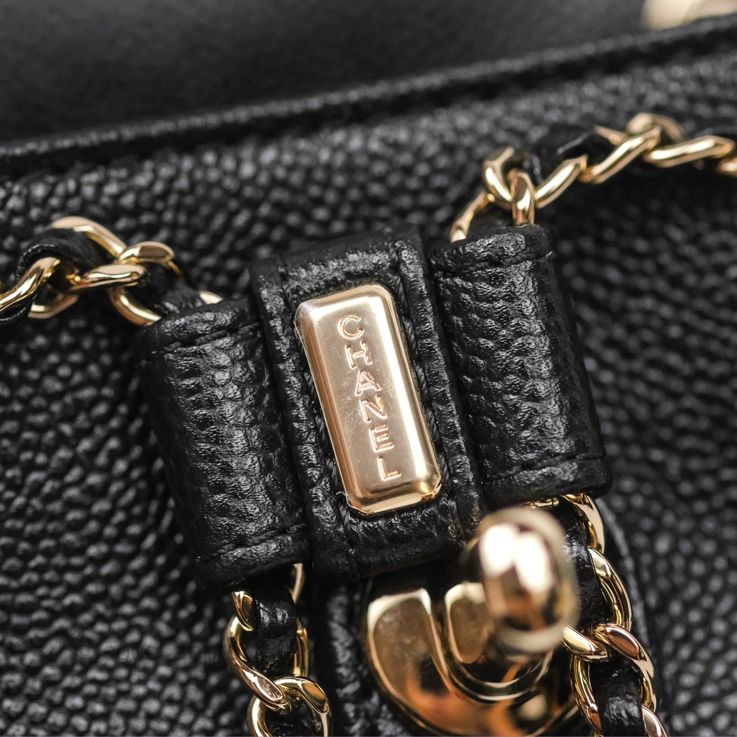Chanel Duma Backpack Small Black Caviar Gold Hardware