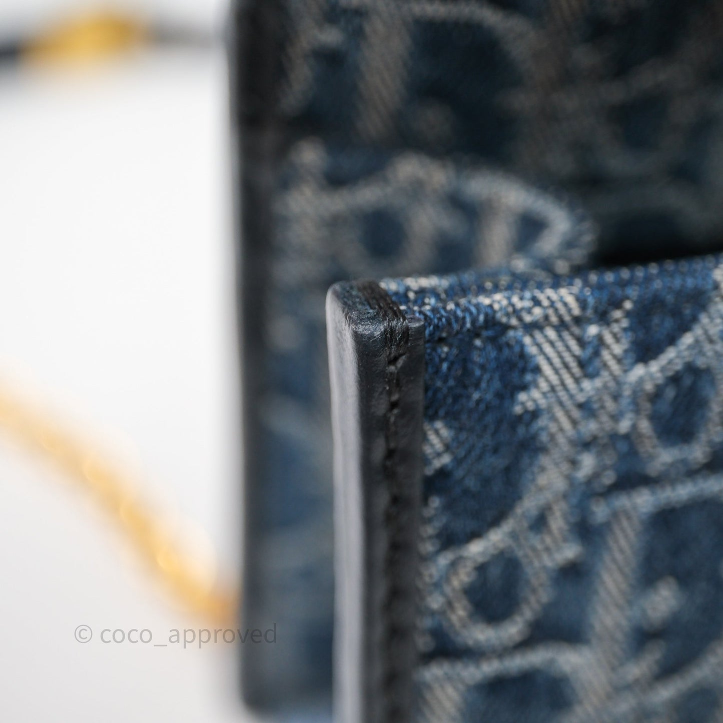 Christian Dior Montaigne East-West Bag Denim With Chain