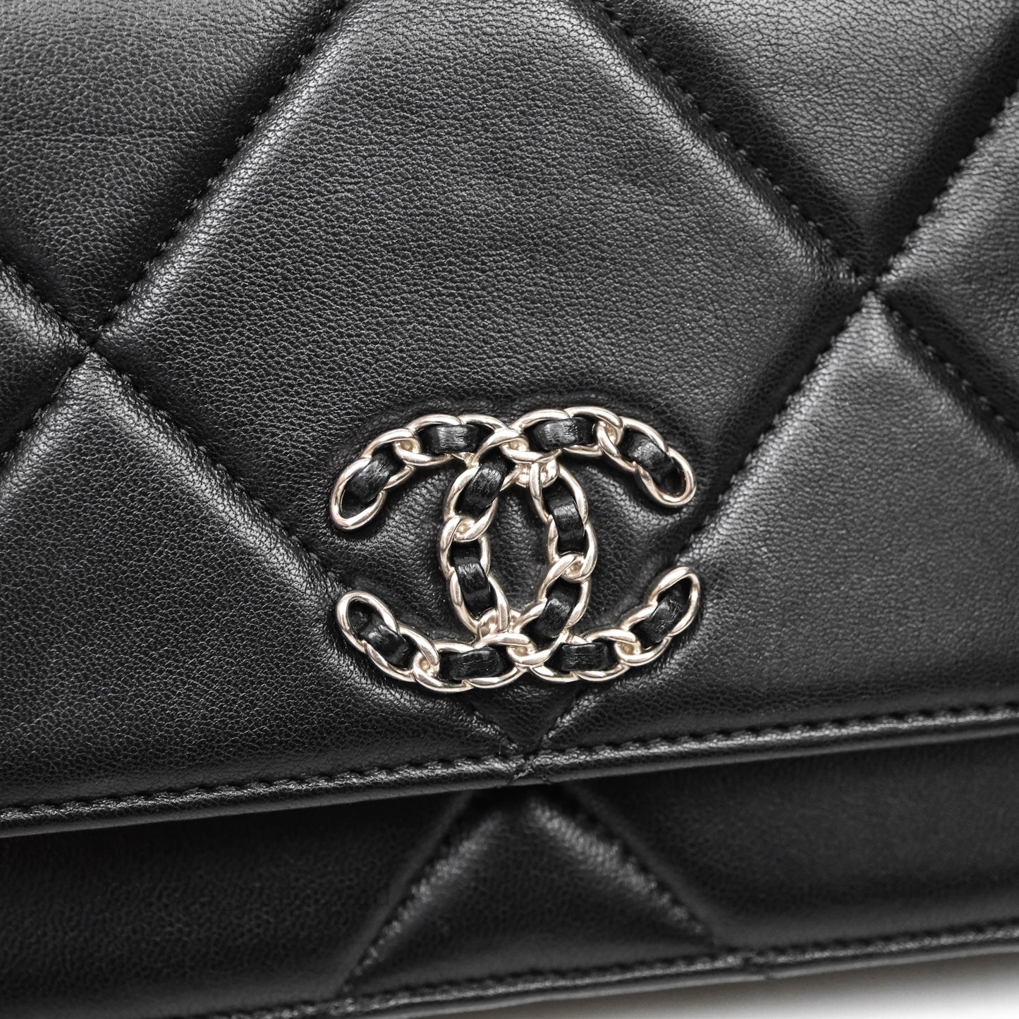 Chanel 19 Wallet on Chain WOC Black Mixed Hardware