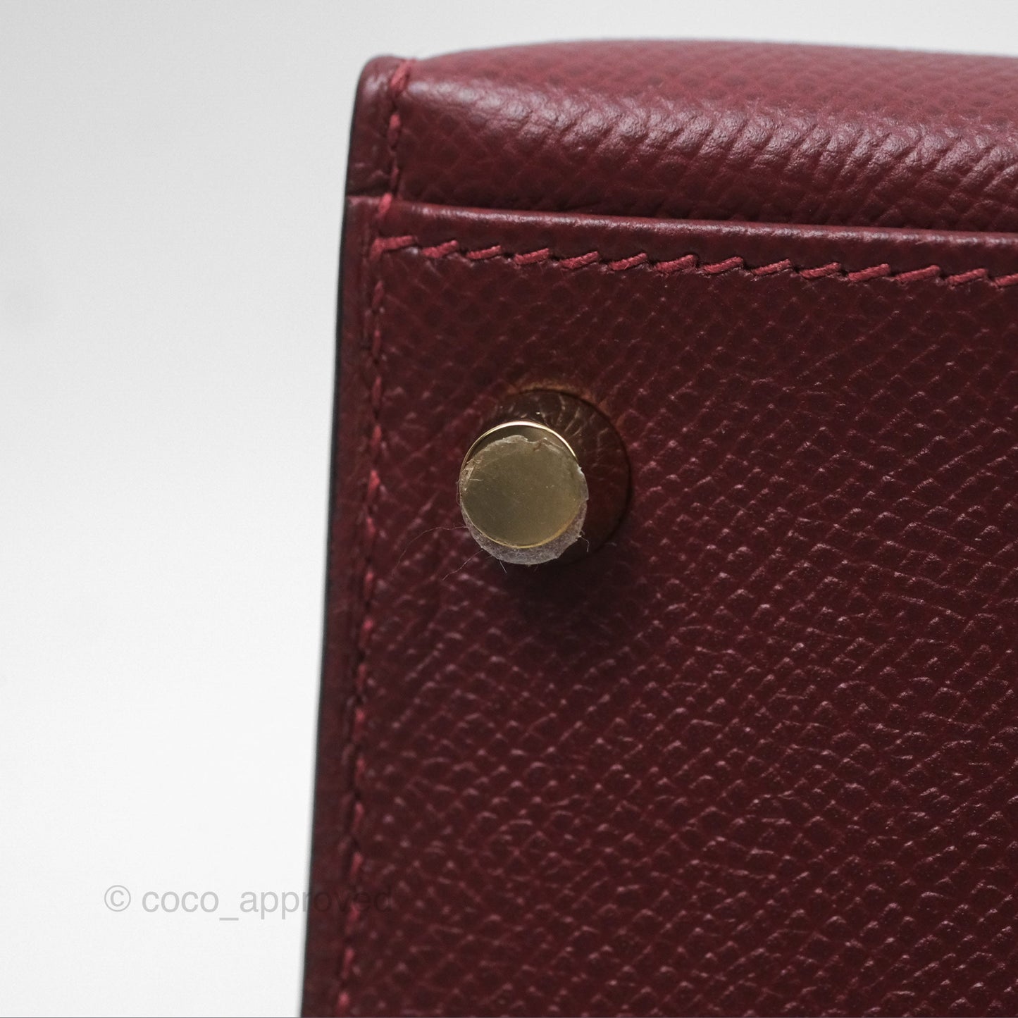Hermès Kelly 28 Sellier Rouge Epsom Gold Hardware