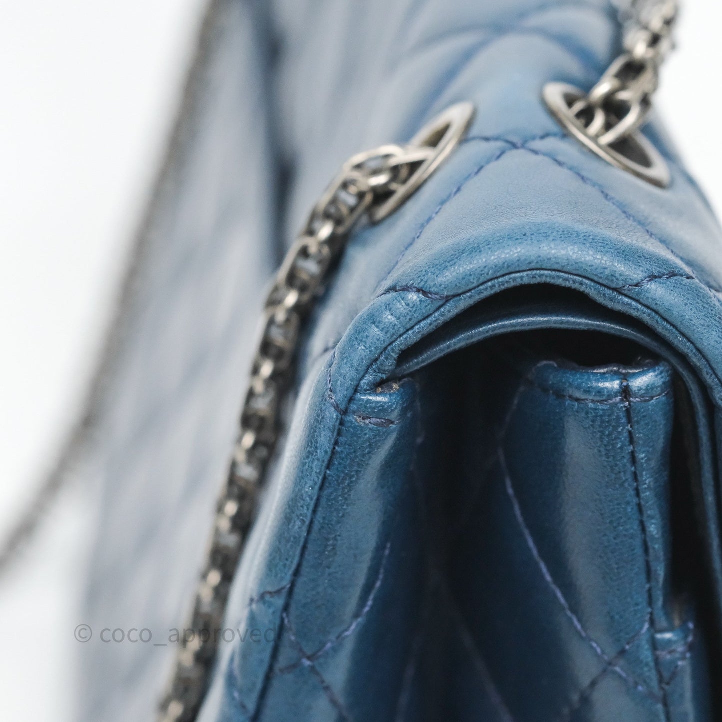 Chanel Reissue 227 Quilted Navy Lambskin Ruthenium Hardware