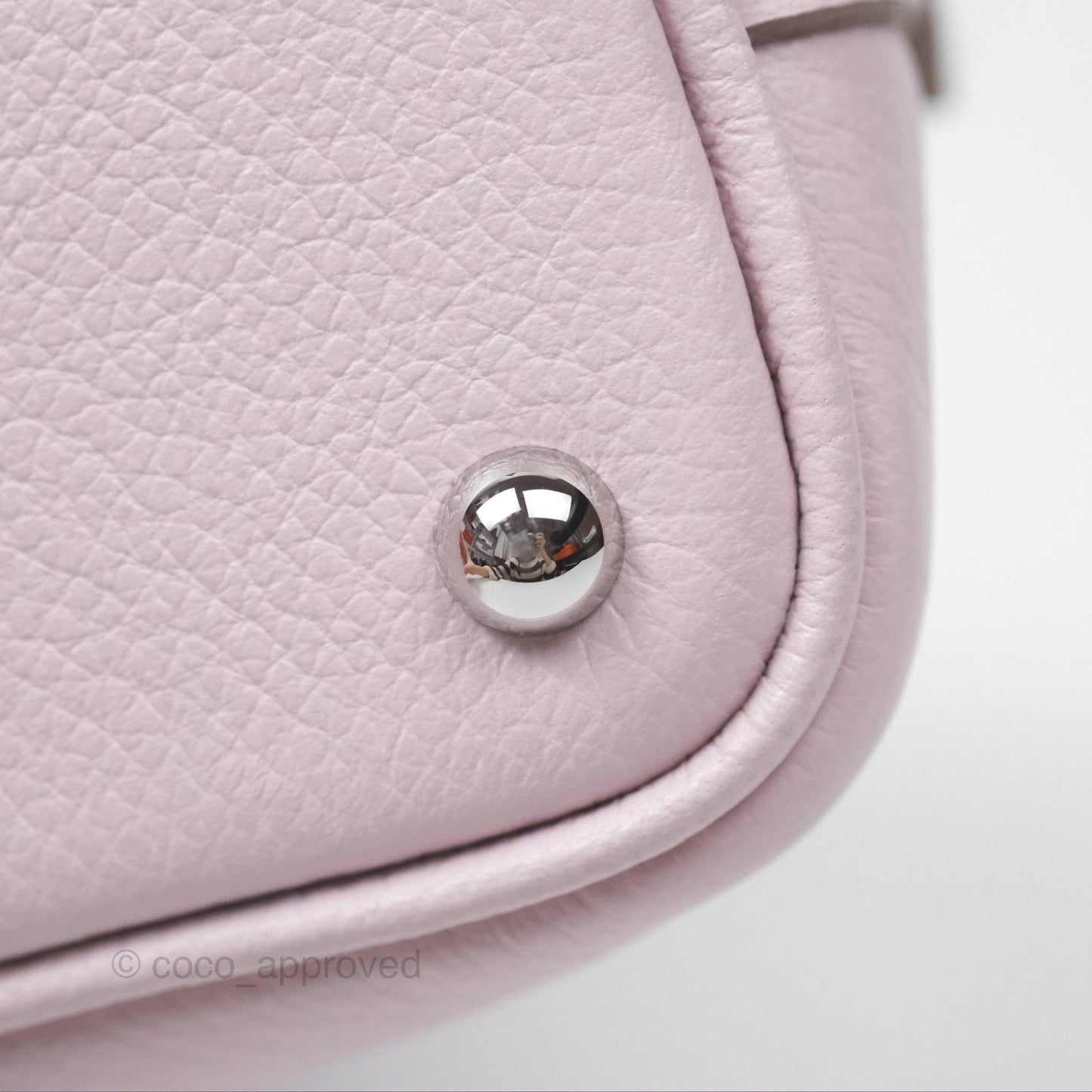 Hermès Bolide Mini 1923 Verso Evercolor Mauve Pale 09/ Caramel 28 Palladium Hardware