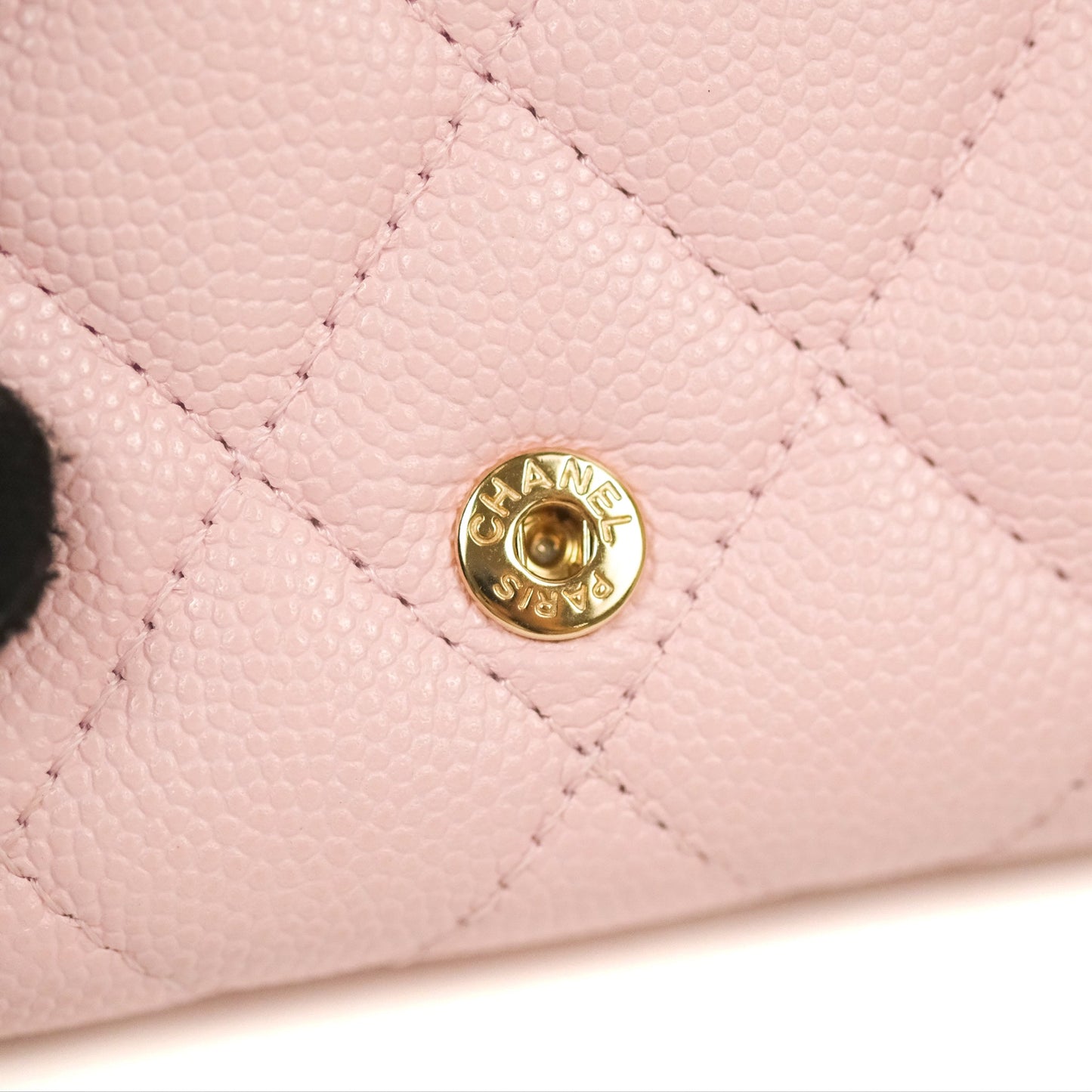 Chanel Quilted Small Classic Flap Trifold Wallet Pink Caviar Gold Hardware