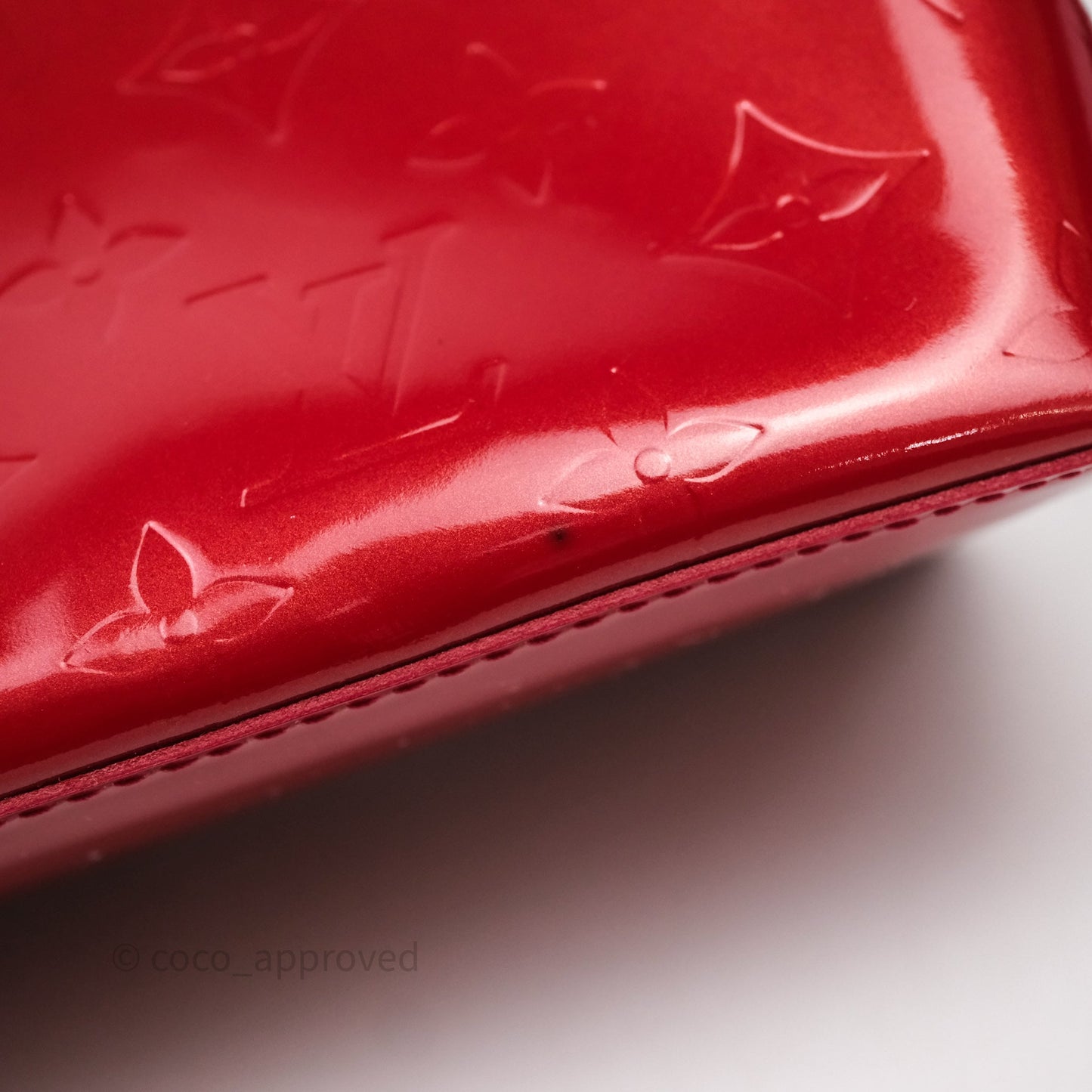 Louis Vuitton Vernis Wilshire Monogram Tote Bag Red