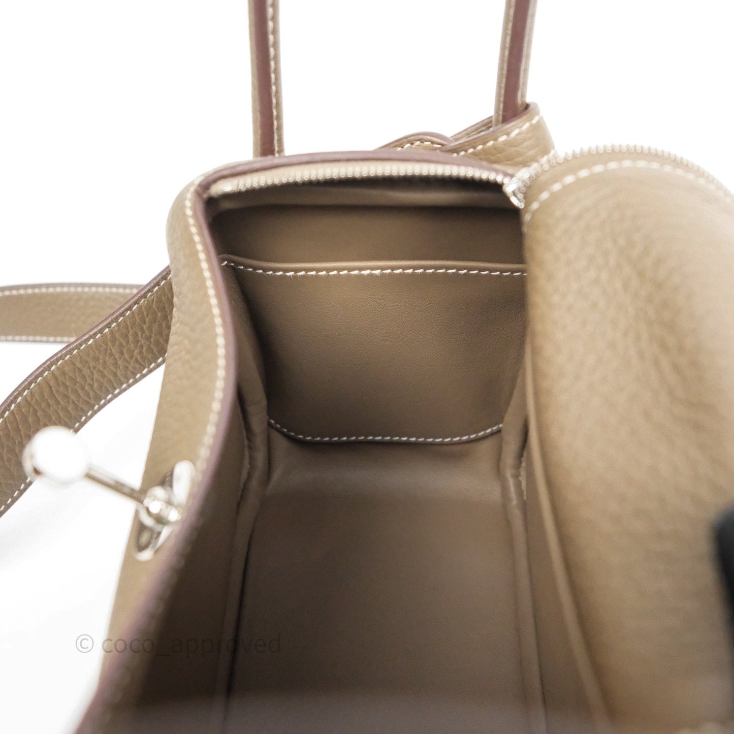 Hermès Mini Lindy 20 Etoupe 18 Clemence Palladium Hardware