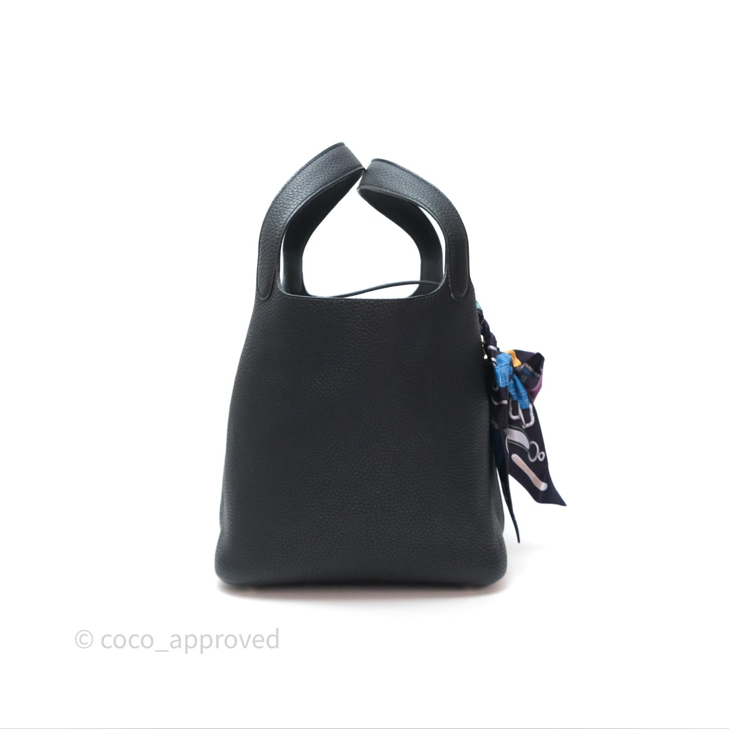 Hermès Picotin 22 Noir 89 Clemence Gold Hardware