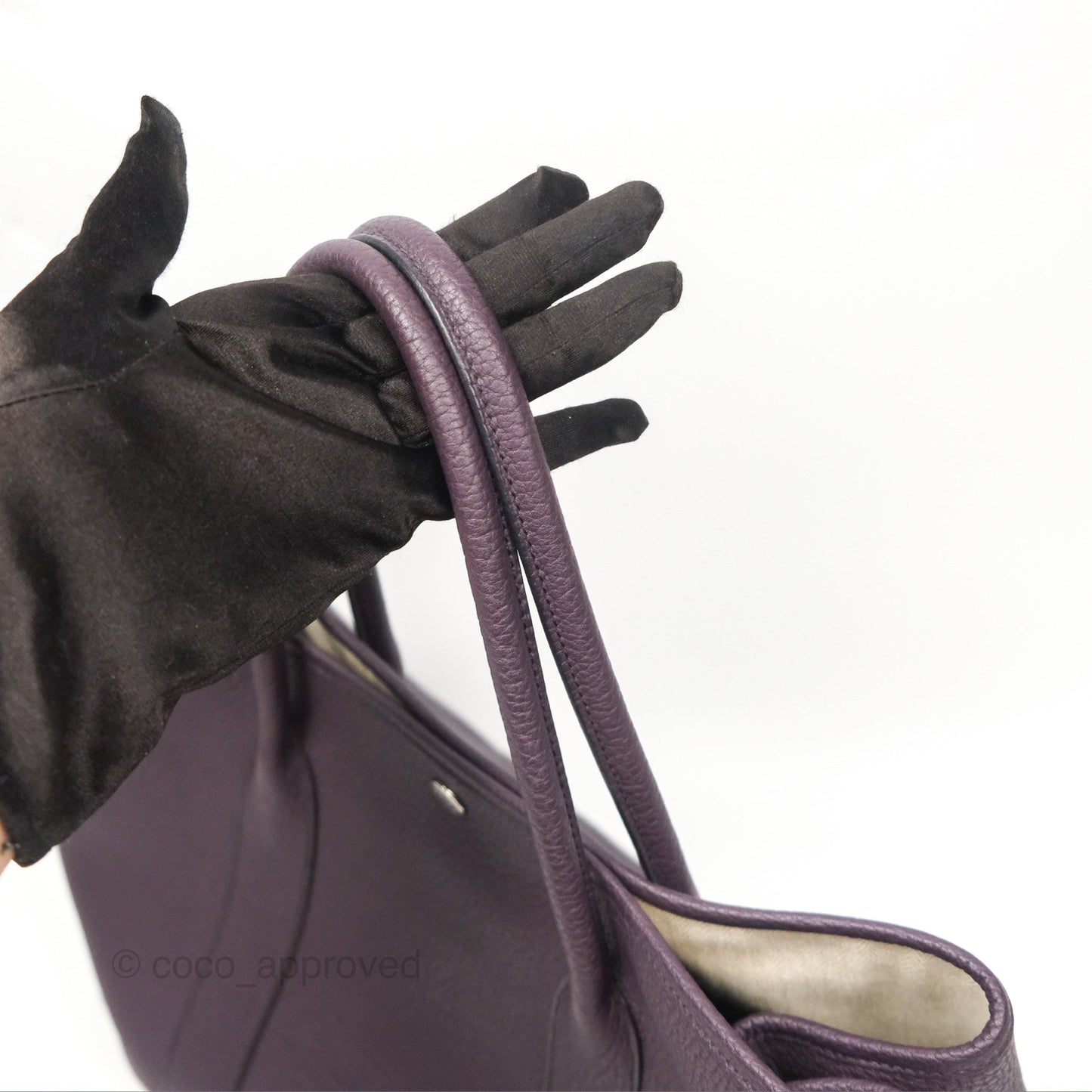 Hermes Garden Party 36 Veau Negonda 59 Raisin Palladium Hardware