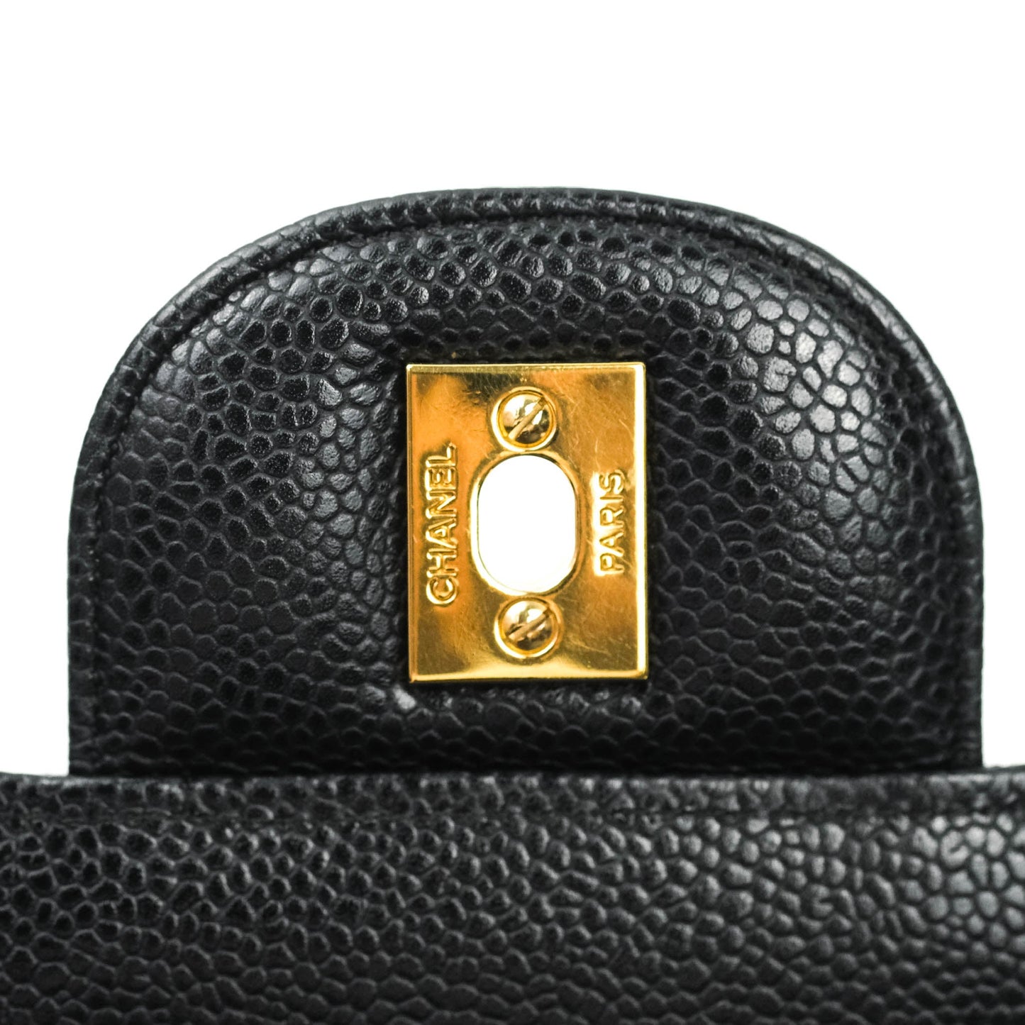 Chanel Jumbo Double Flap Black Caviar Gold Hardware⁣⁣