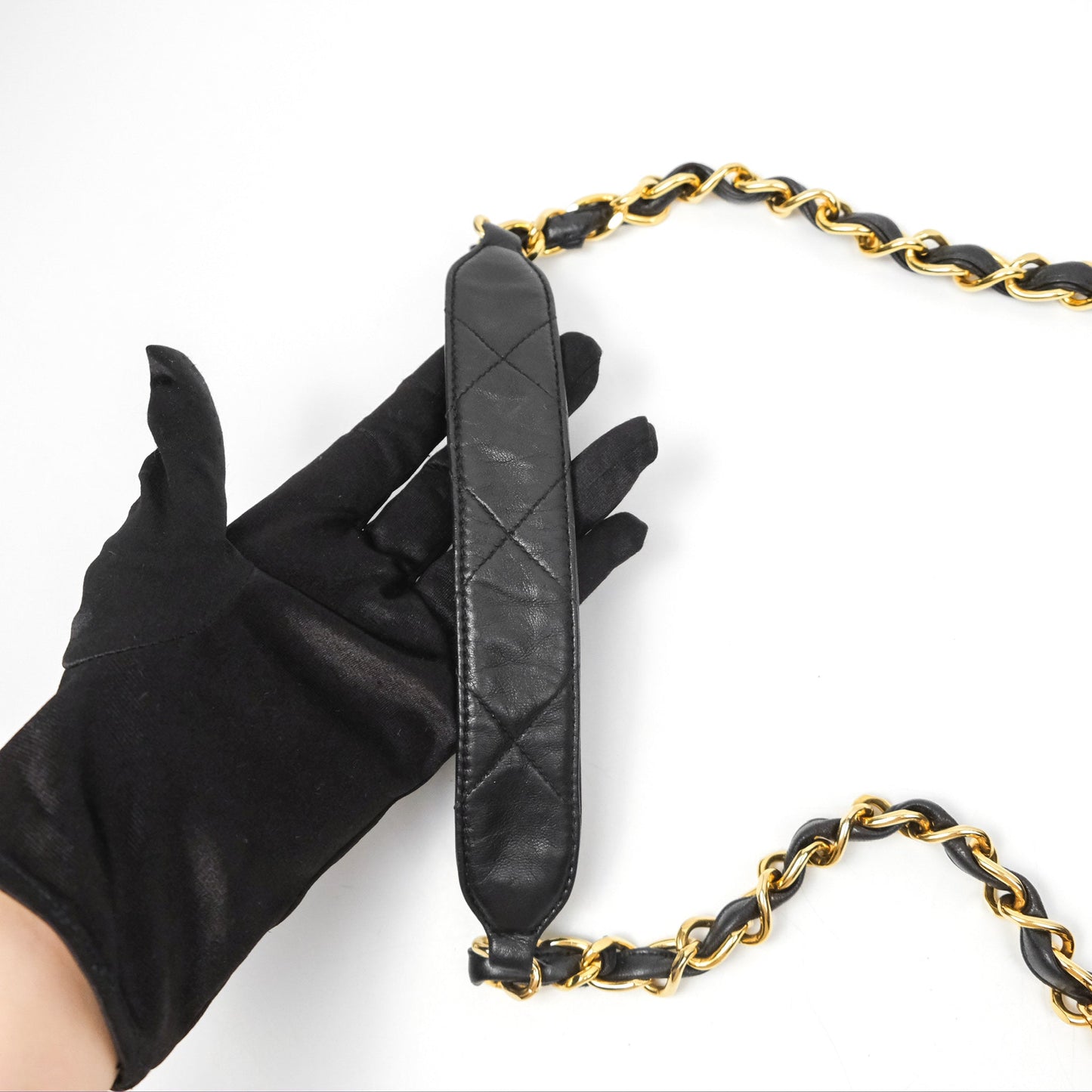 Chanel Vintage Flap Bag Black Lambskin 24K Gold Hardware