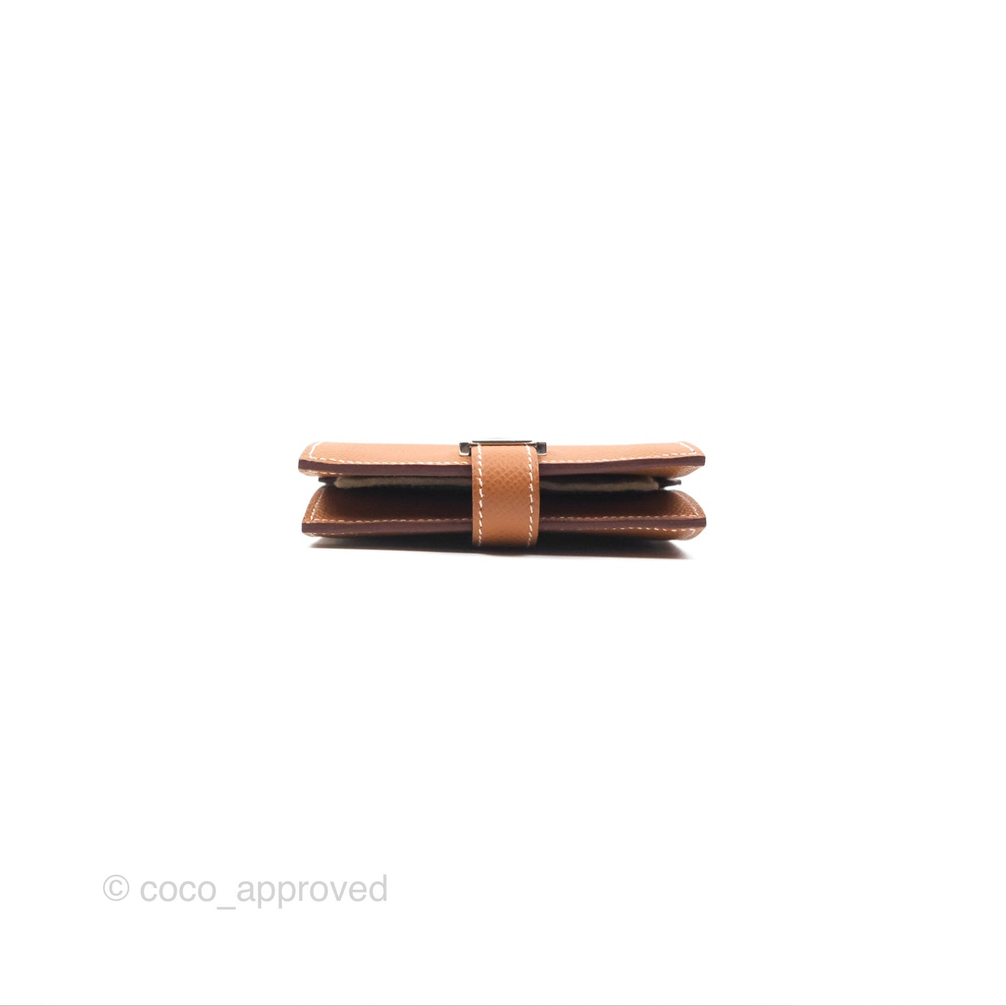 Hermès Bearn Mini Wallet Gold 37 Epsom Palladium Hardware