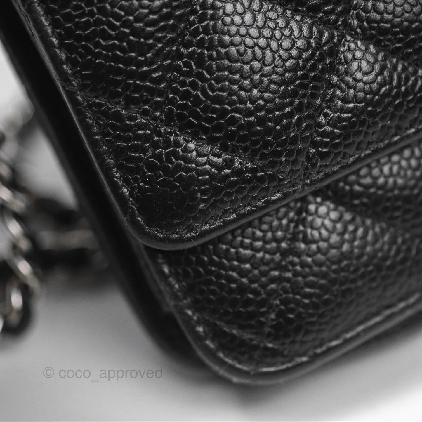 Chanel Quilted Classic WOC Black Caviar Silver Hardware