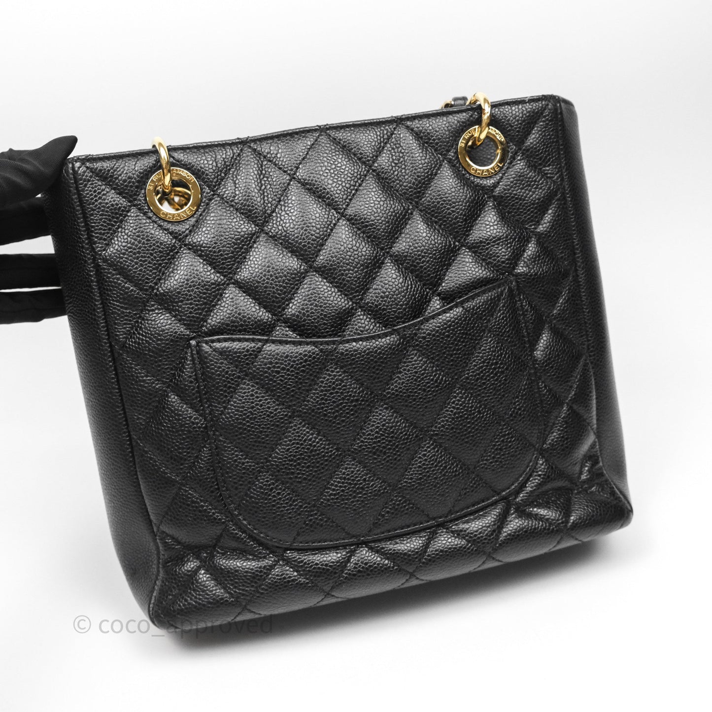 Chanel Vertical GST Black Caviar Gold Hardware