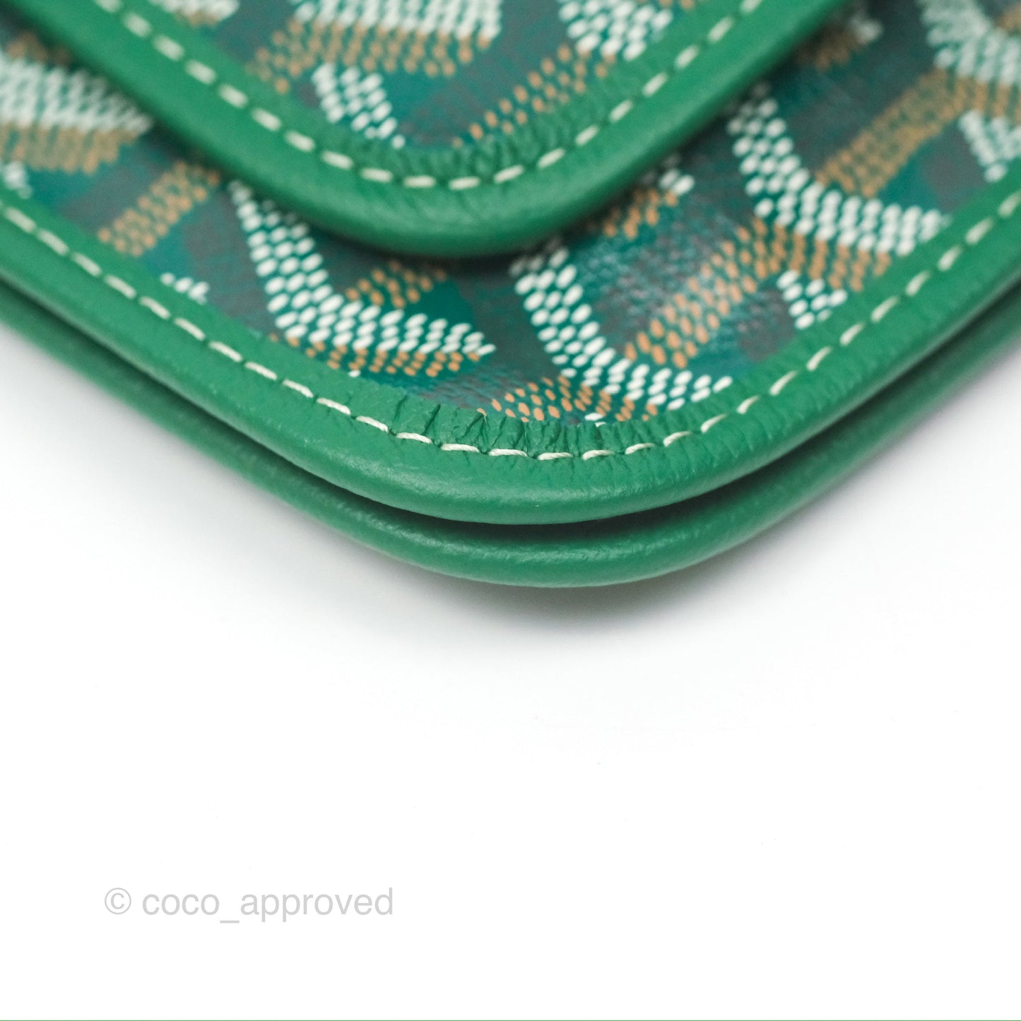 Goyard Plumet Pocket Wallet Green Goyardine Canvas