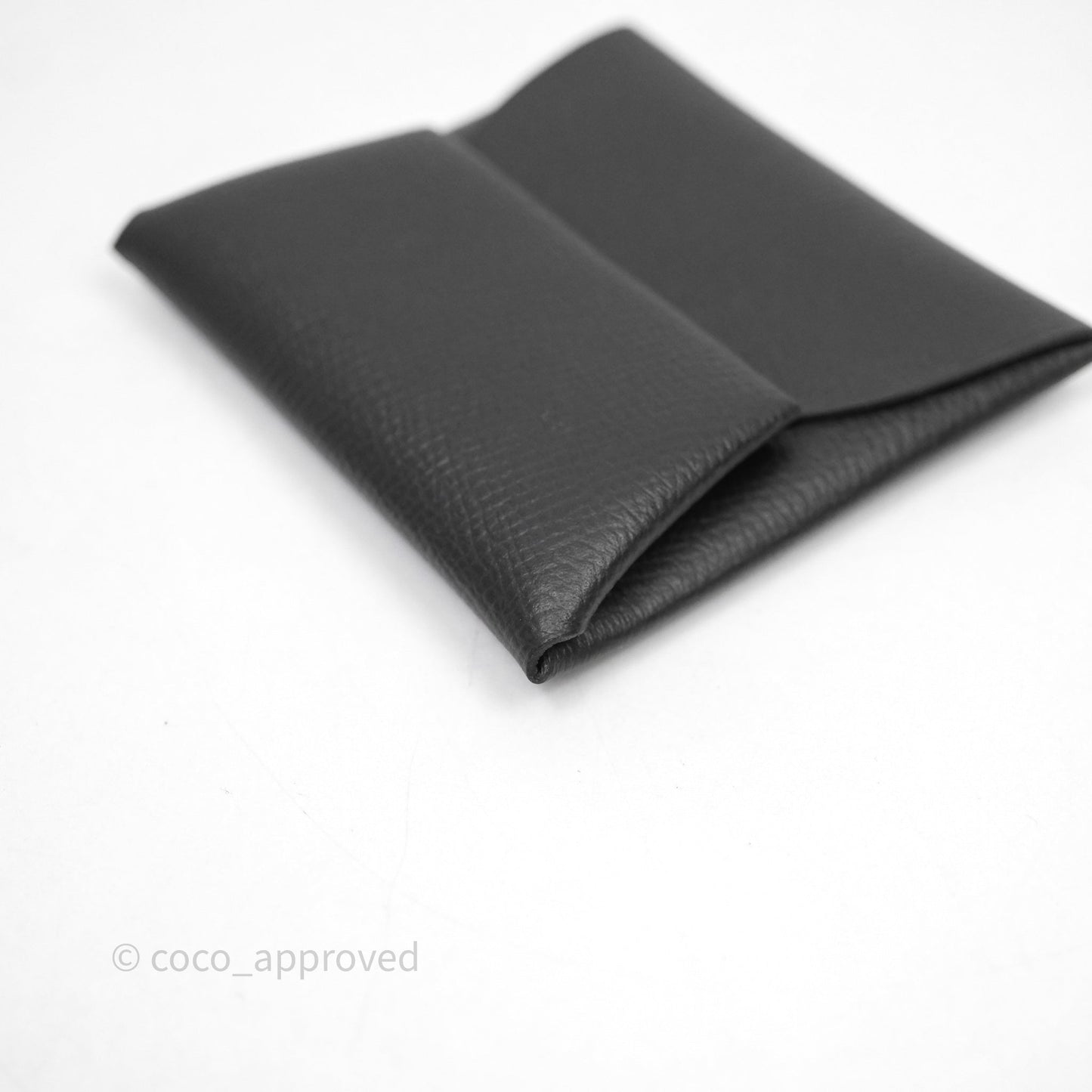 Hermes Bastia Change Purse Black Epsom
