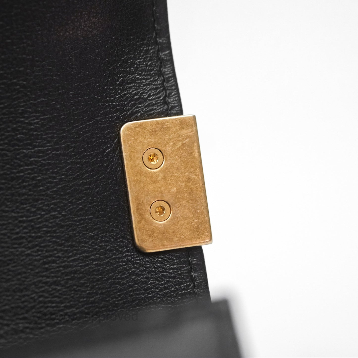 Chanel Small Boy Black Lambskin Aged Gold Hardware