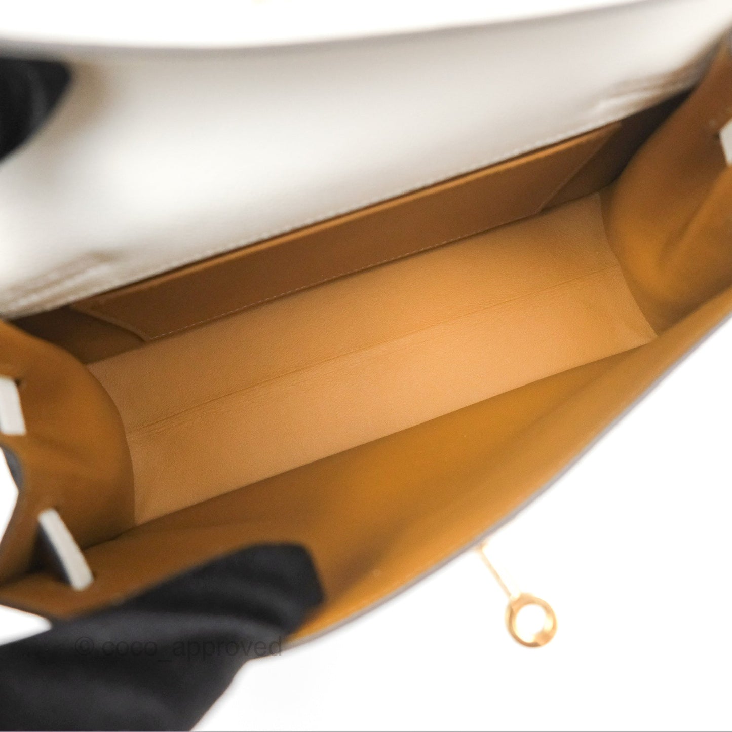Hermès Kelly Danse II Bag Blanc/Kraft Evercolor Gold Hardware