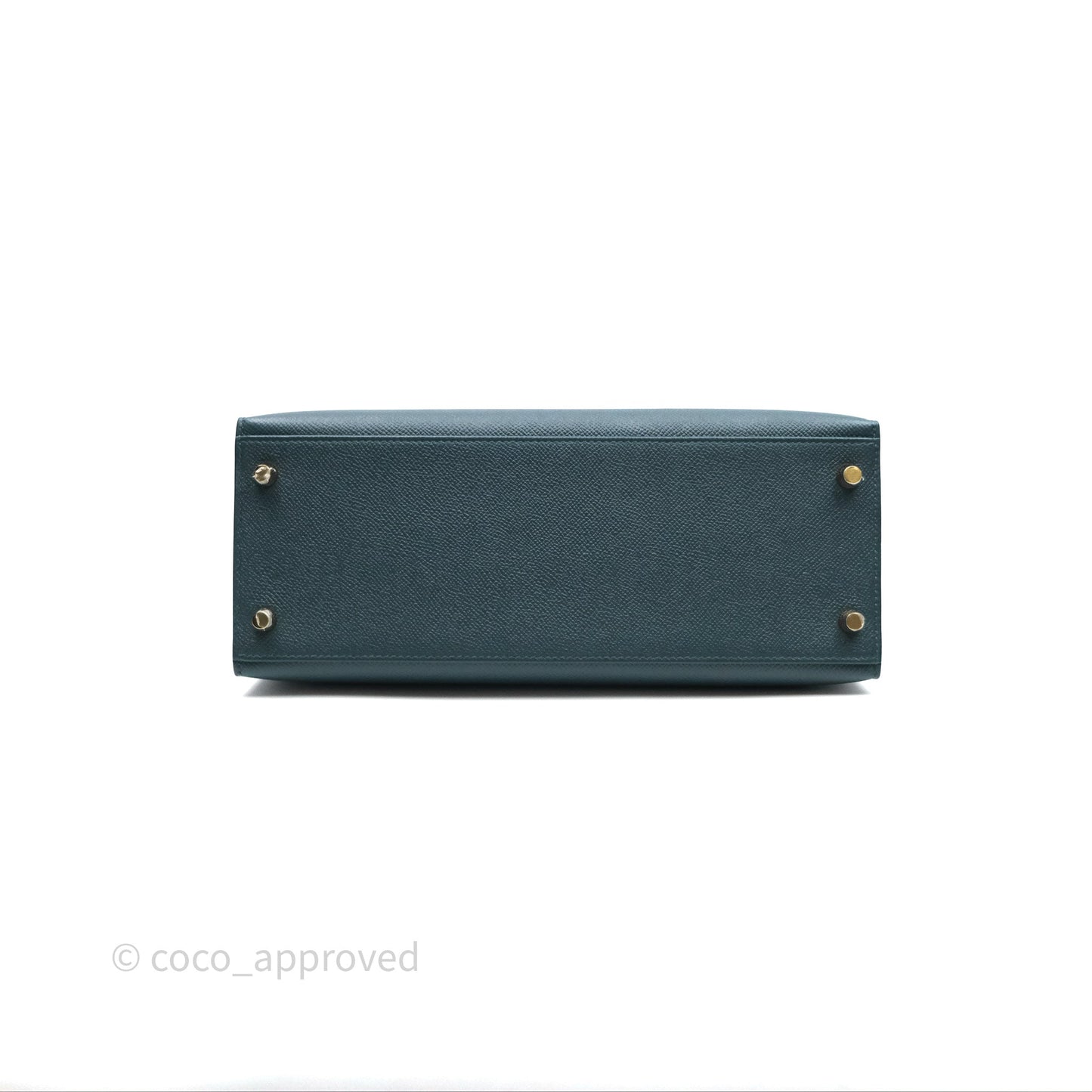 Hermès Kelly 28 Sellier Vert Cypres 6O Epsom Gold Hardware