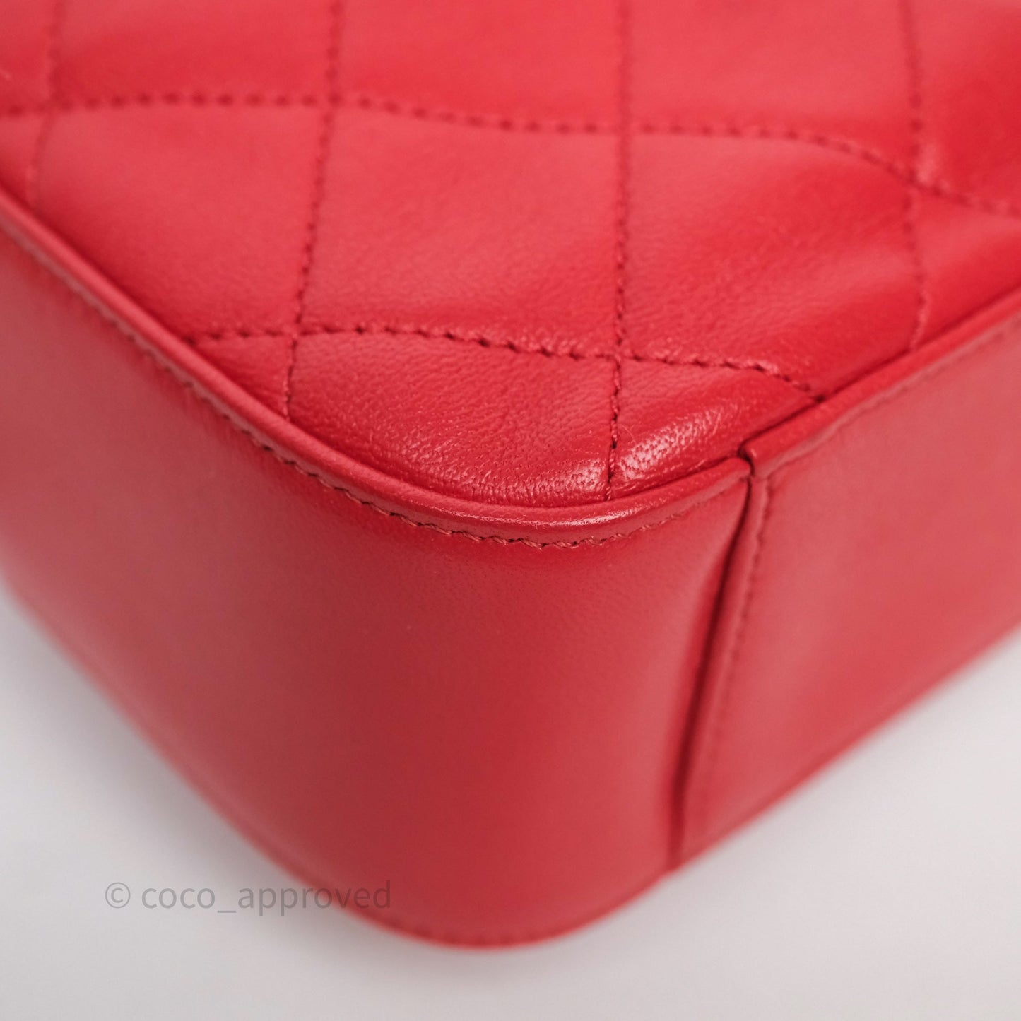 Chanel Infinity Camera Case Red Goatskin Aged Gold Hardware