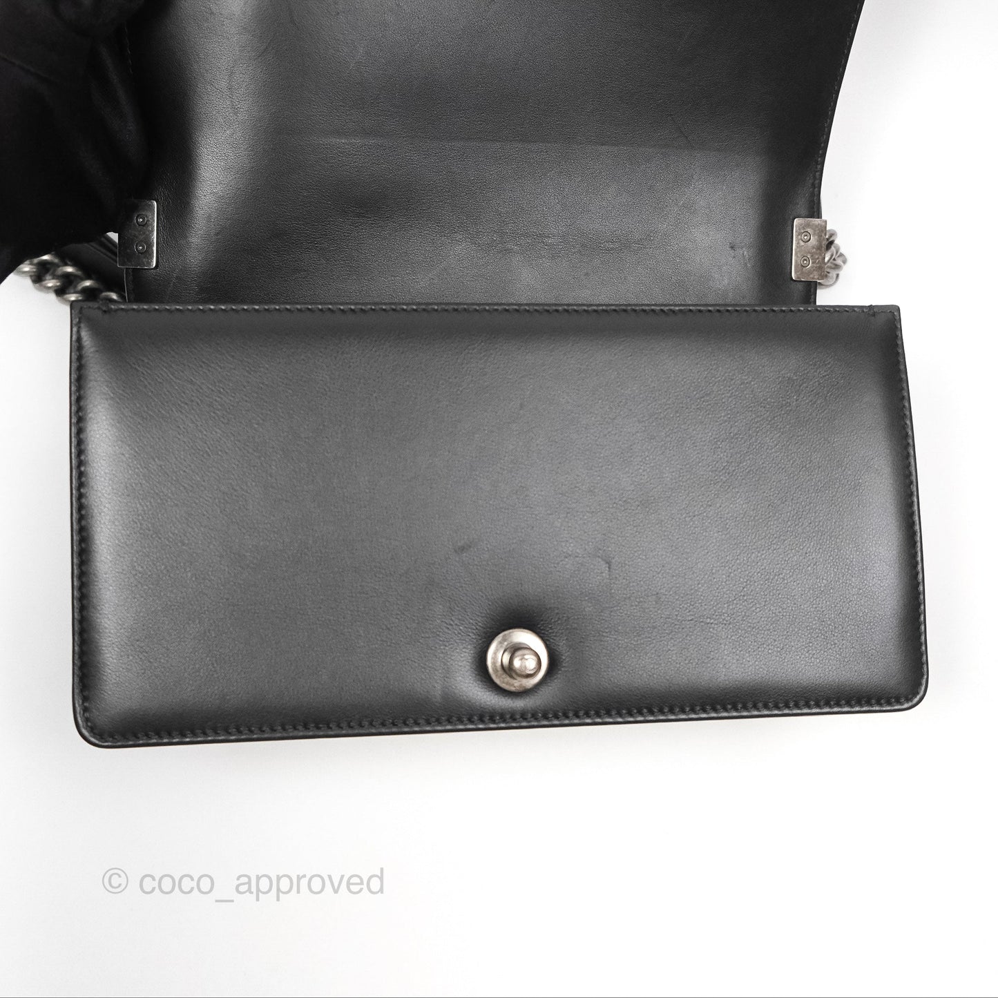 Chanel Medium Boy Quilted Black Calfskin Ruthenium Hardware