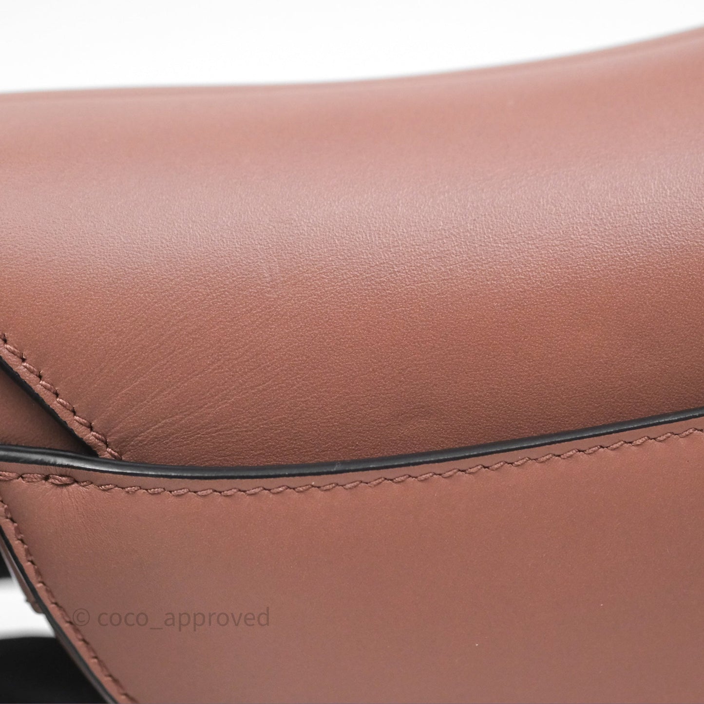 Christian Dior Mini Saddle Bag Rose Taupe Grained Calfskin Gold Hardware