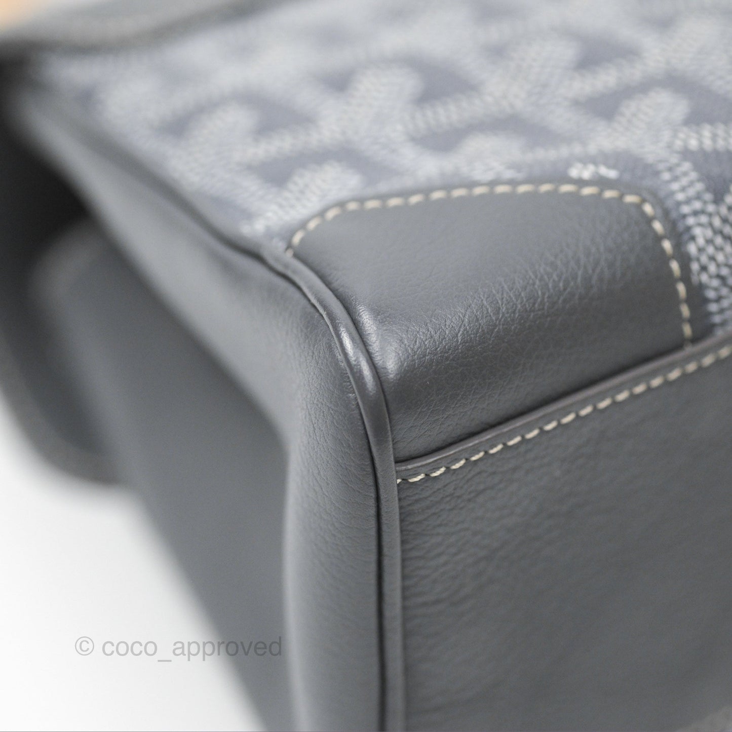 Goyard Saïgon Mini Bag Chevroches Calfskin Grey Silver Hardware