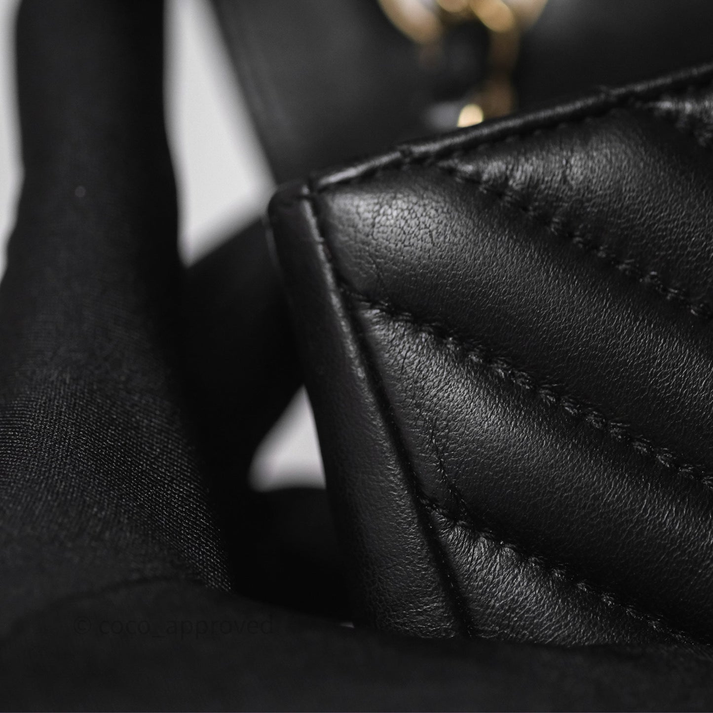 Chanel Mini Rectangular Chevron Black Lambskin Gold Hardware