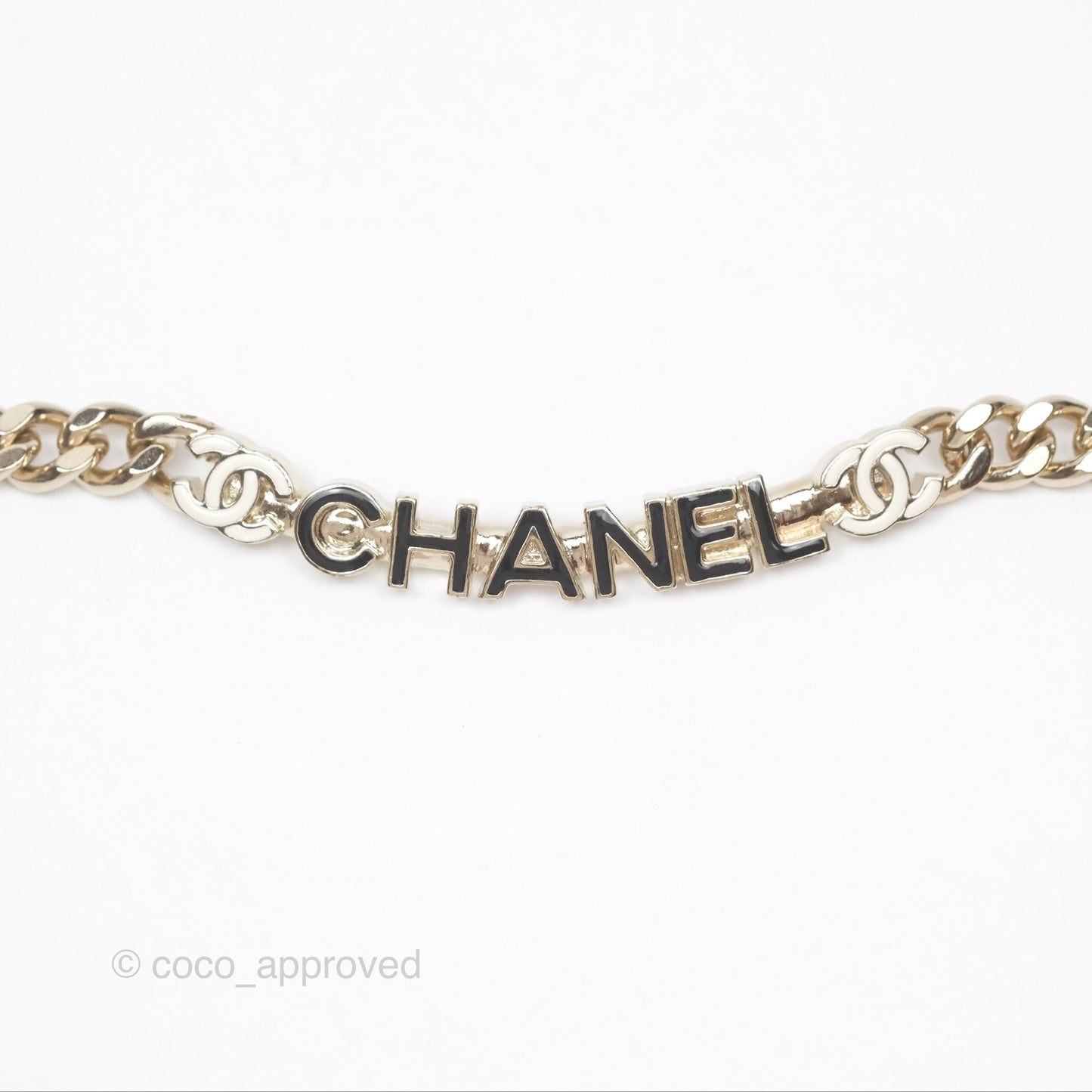 Chanel Logo Chain Choker Gold Tone 22S