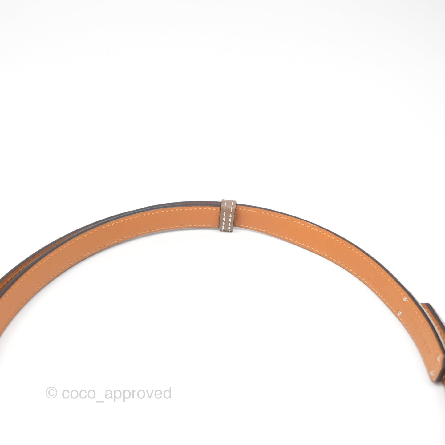 Hermès Kelly Buckle Belt Etoupe 18 Epsom Palladium Hardware