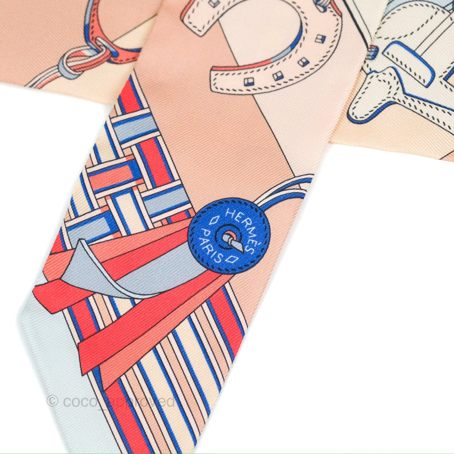 Hermès Brides et Gris-Gris Silk Twilly