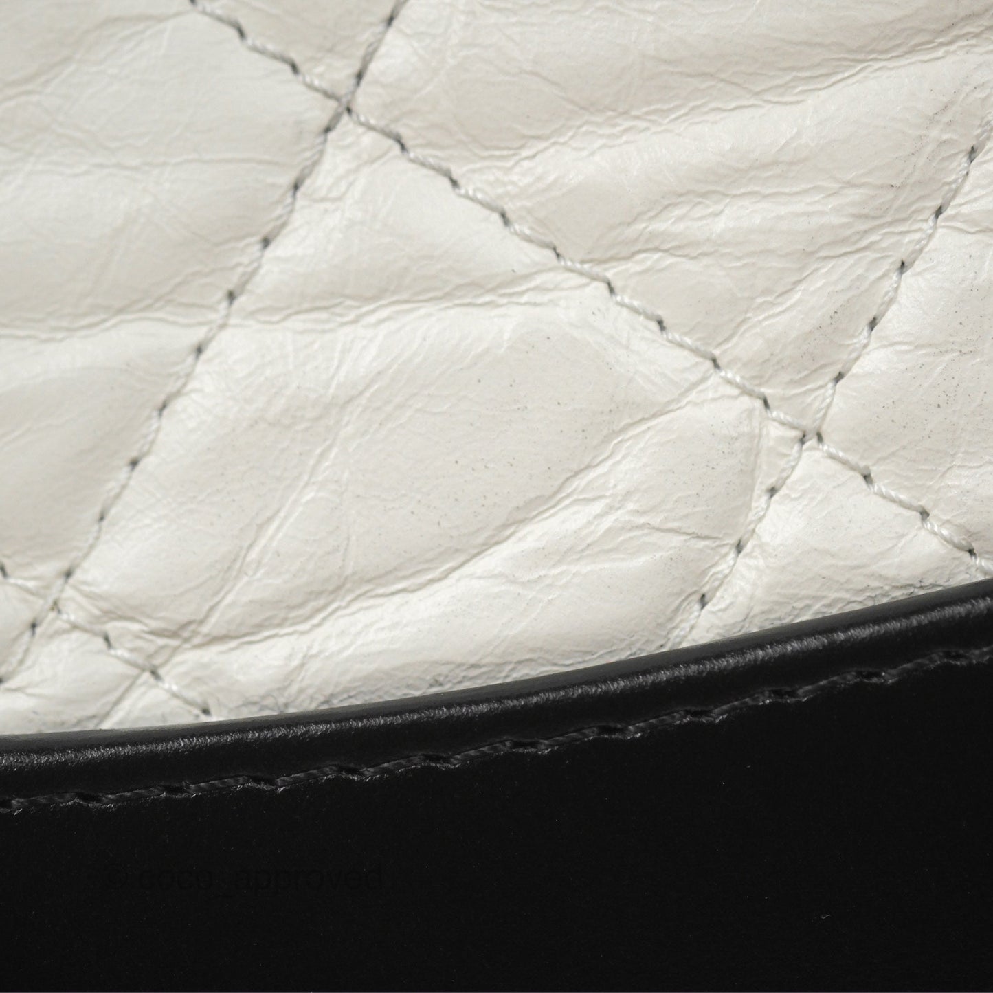 Chanel Small Gabrielle Backpack White Black Aged Calfskin