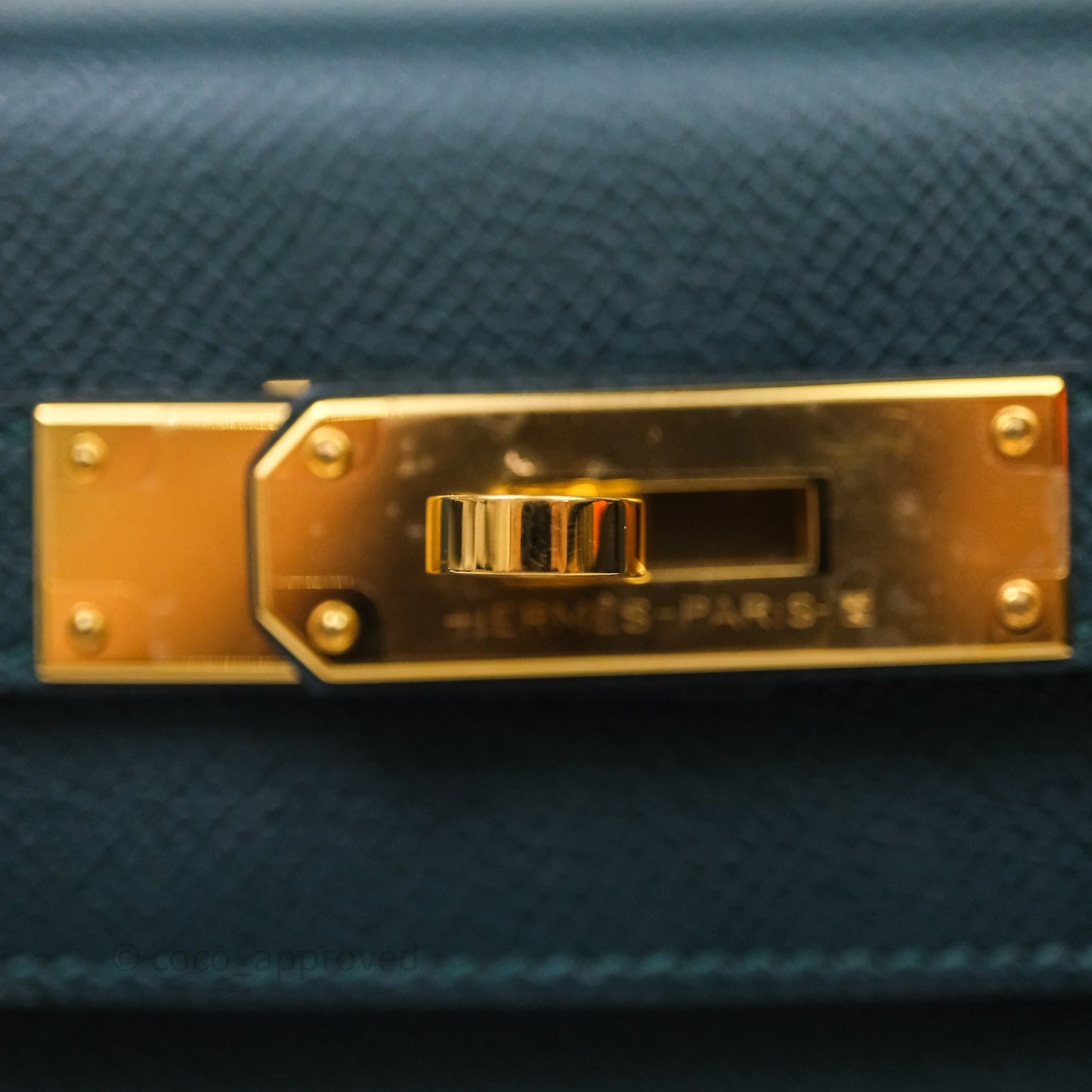 Hermès Kelly 28 6O Vert Cyprès Epsom Gold Hardware