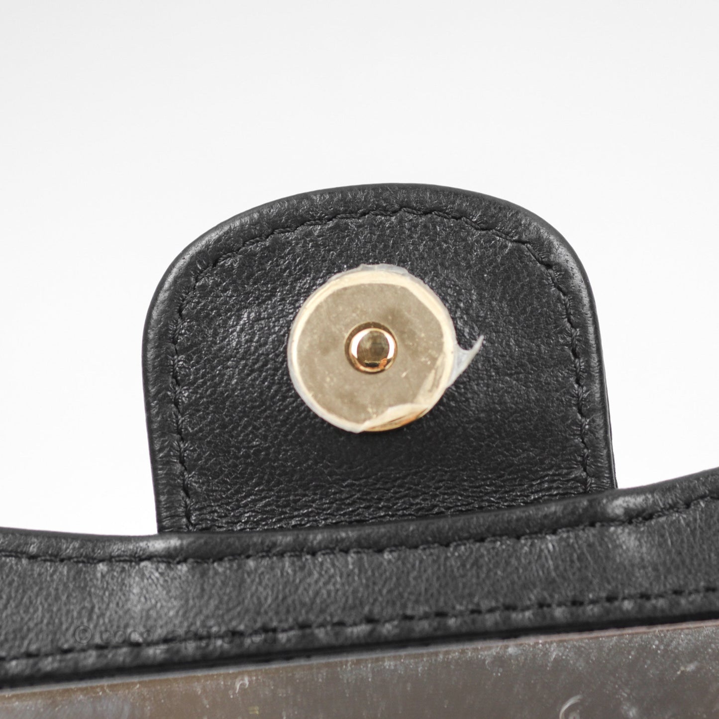 Chanel Mini Handle Clutch With Chain Black Lambskin Gold Hardware