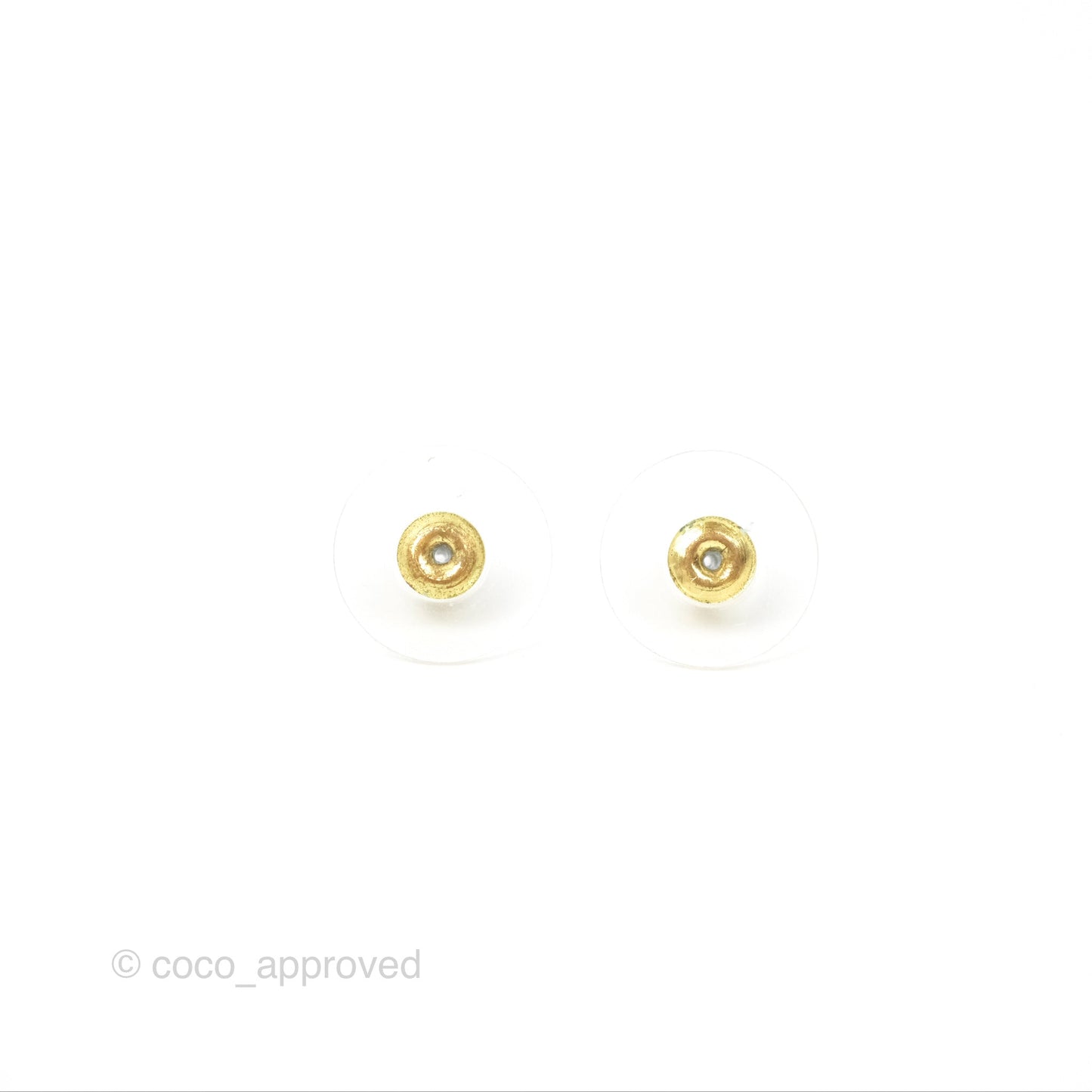 Chanel Double Crystal CC Earrings Silver & Gold Tone 21A
