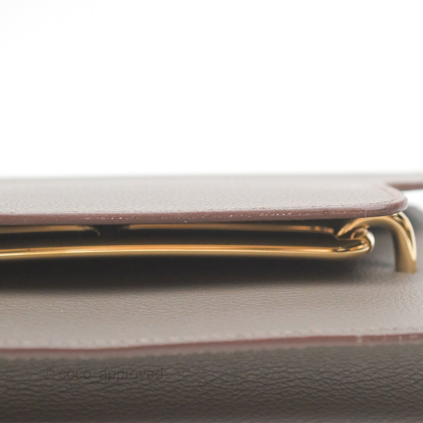Hermès Roulis Mini 18 Gris Etain 8F Evercolor Gold Hardware