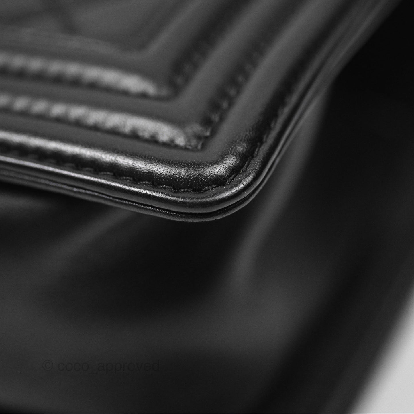 Chanel Small Boy Black Calfskin Aged Gold Hardware